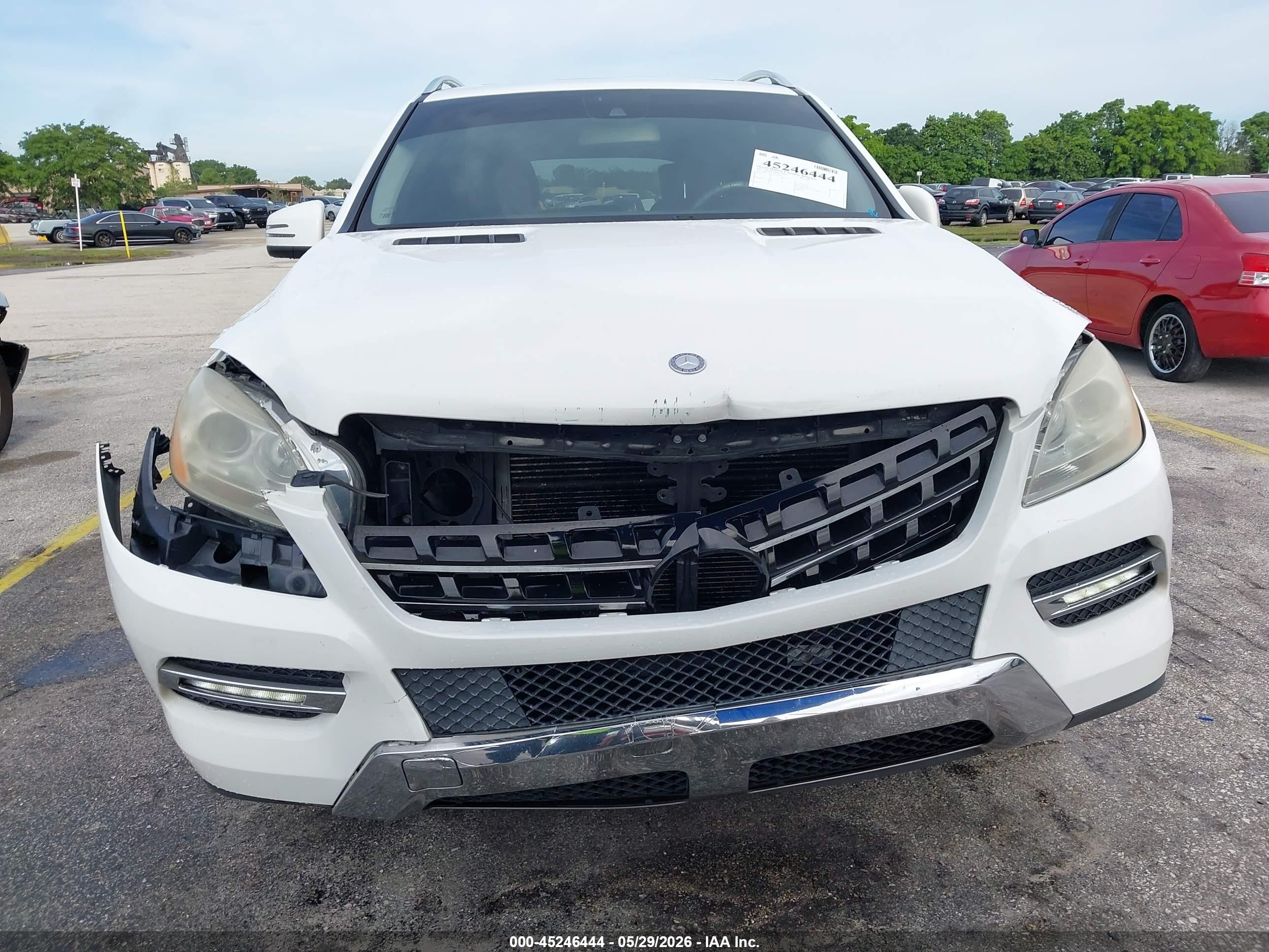 2015 Mercedes-benz Ml 350   White vin: 4JGDA5JB6FA476425
