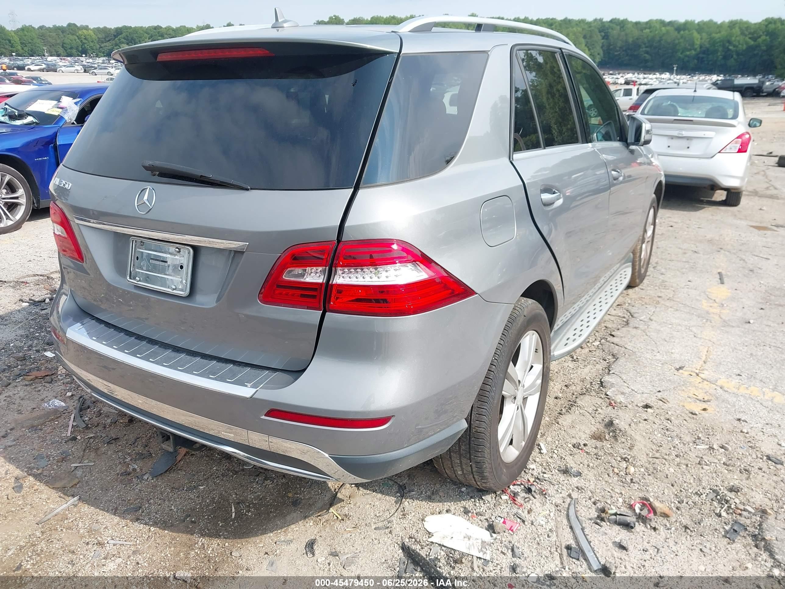2013 Mercedes-benz Ml 350   Gray vin: 4JGDA5JB7DA219478