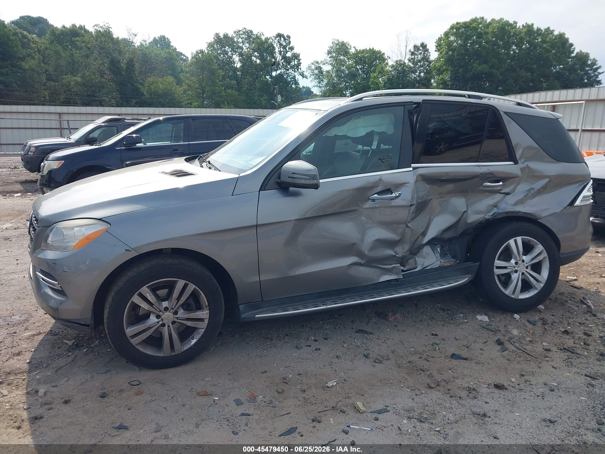 2013 Mercedes-benz Ml 350   Gray vin: 4JGDA5JB7DA219478