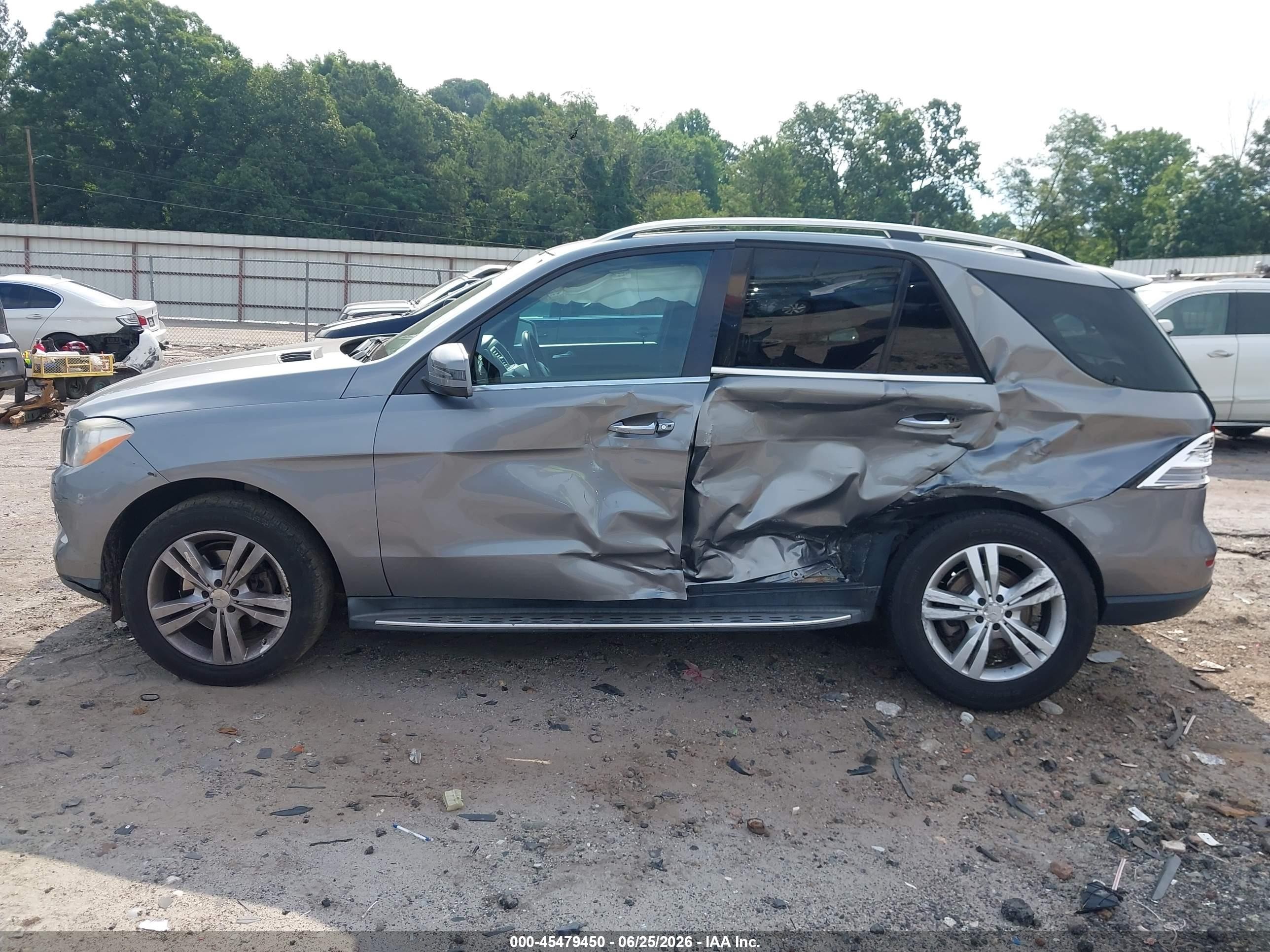 2013 Mercedes-benz Ml 350   Gray vin: 4JGDA5JB7DA219478