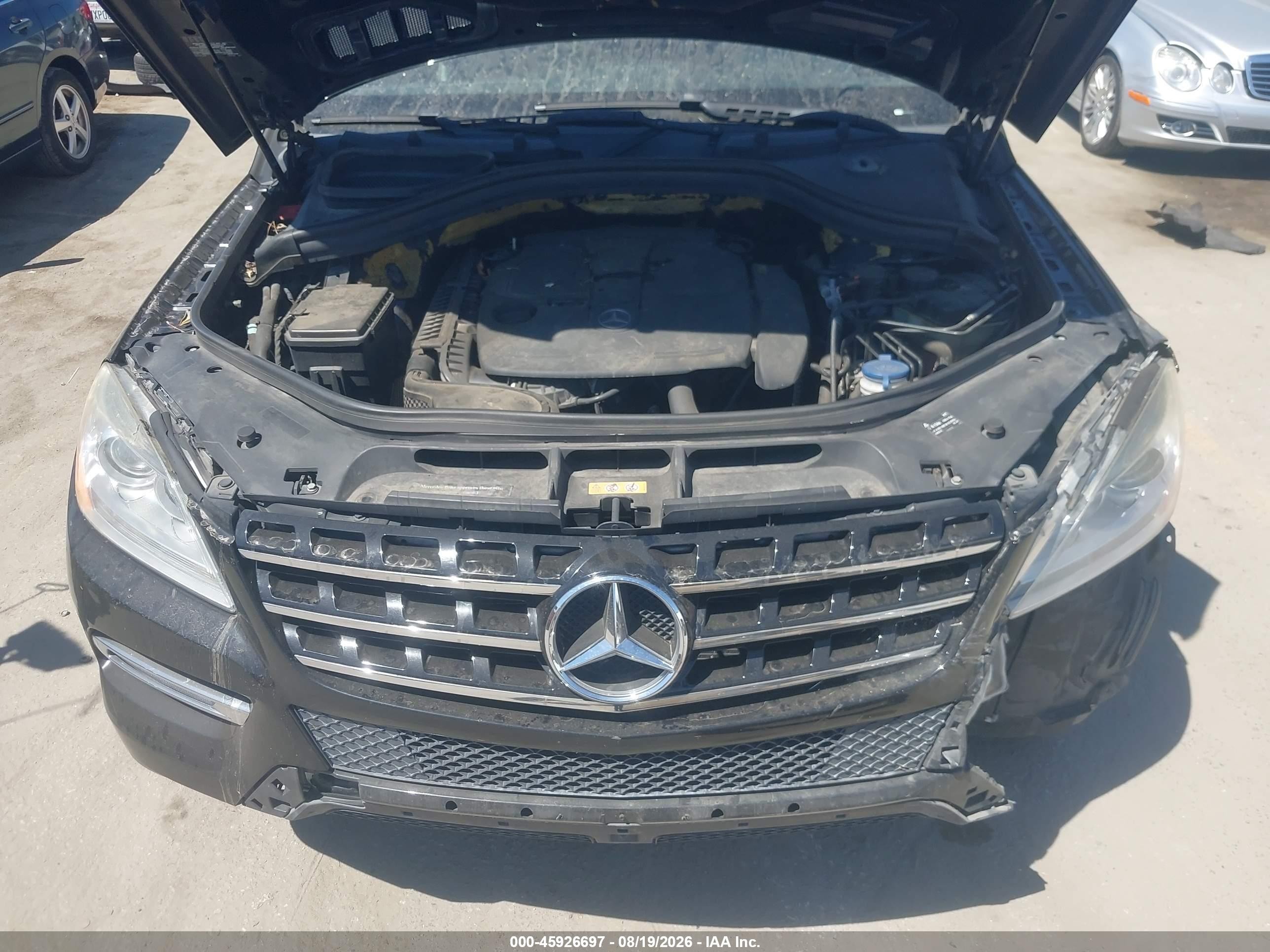 2015 Mercedes-benz Ml 350   Черный vin: 4JGDA5JB7FA556316