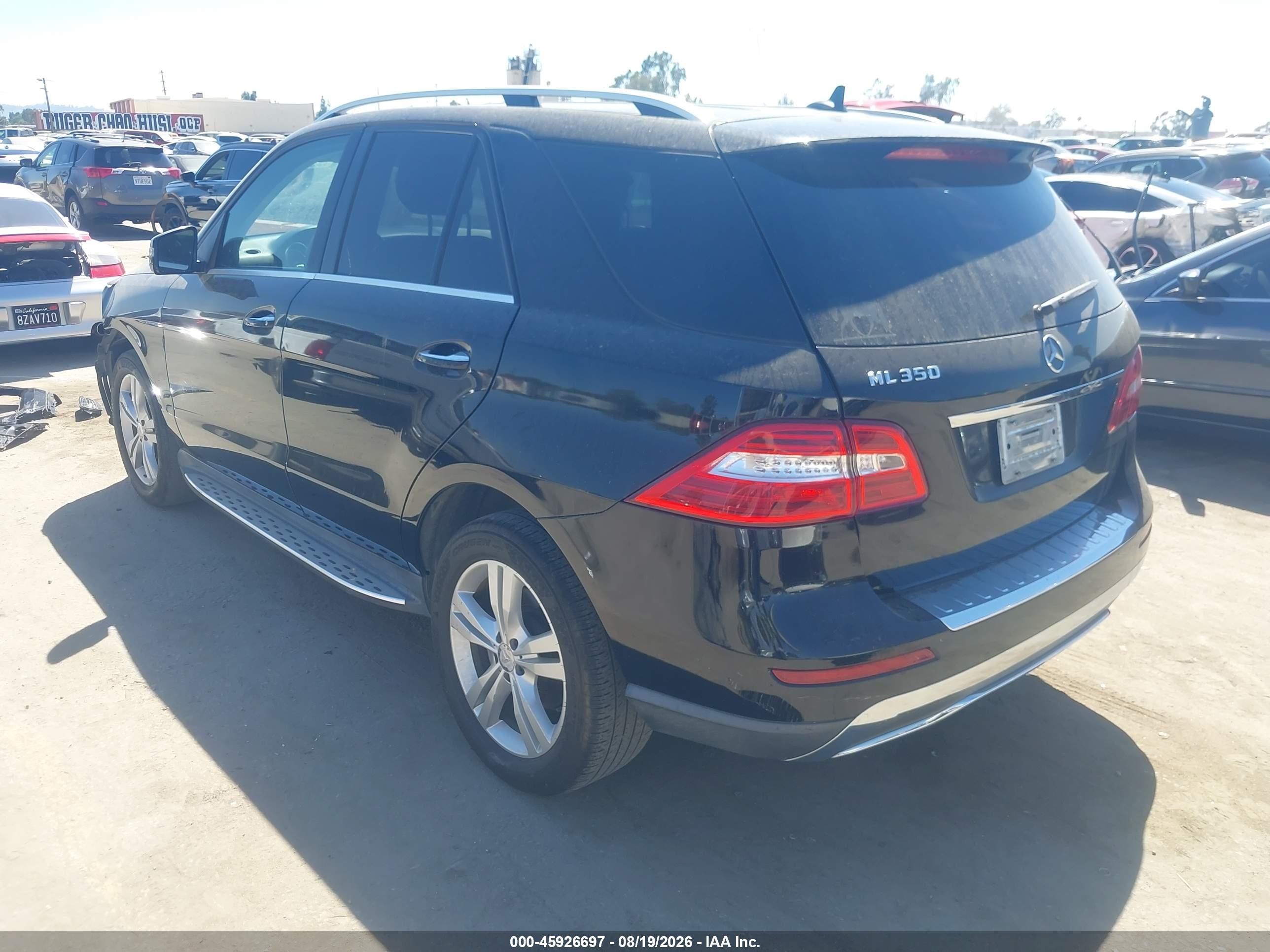 2015 Mercedes-benz Ml 350   Черный vin: 4JGDA5JB7FA556316