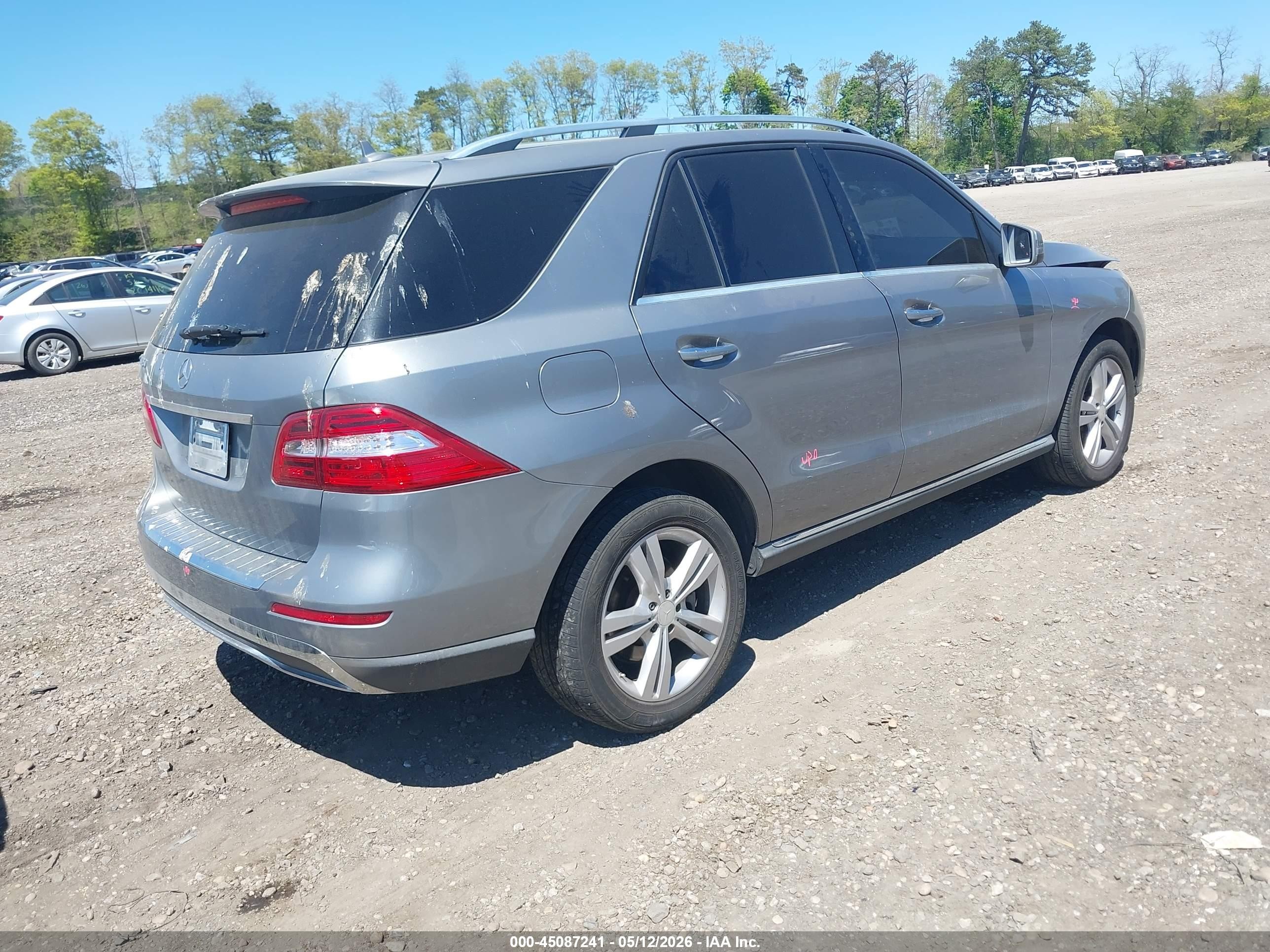 2015 Mercedes-benz Ml 350   Gray vin: 4JGDA5JB7FA584164