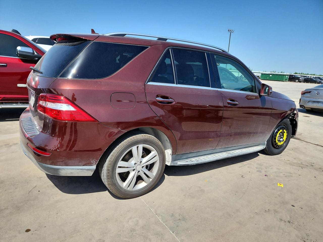 2013 Mercedes-benz Ml 350 Maroon vin: 4JGDA5JB8DA136366