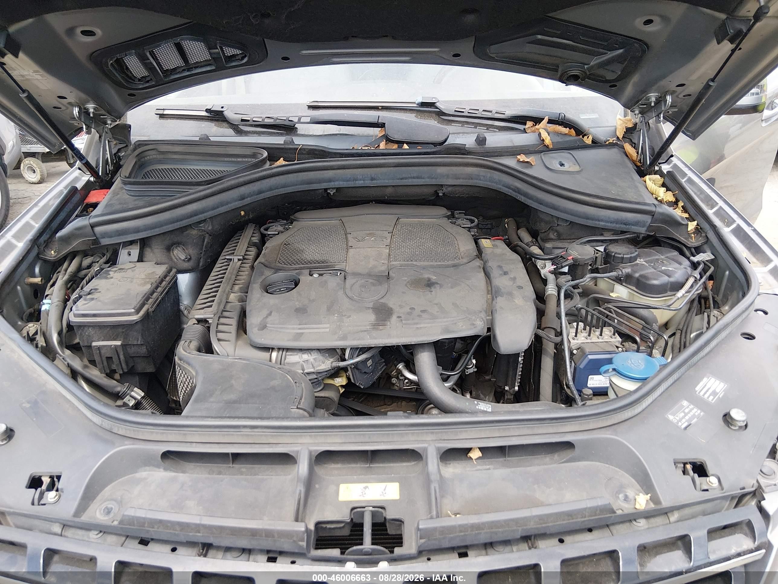 2015 Mercedes-benz Ml 350   Серый vin: 4JGDA5JB8FA460405