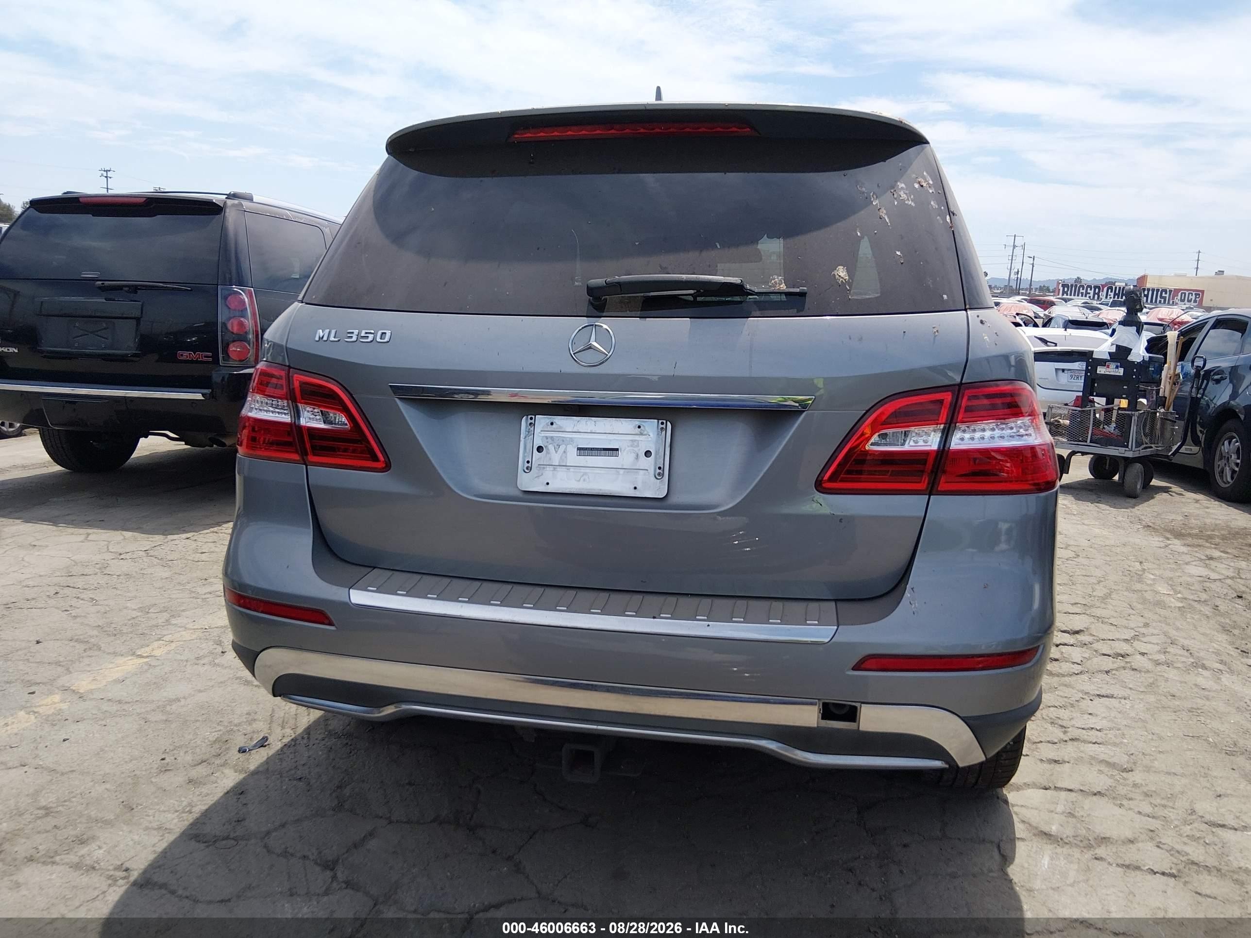 2015 Mercedes-benz Ml 350   Серый vin: 4JGDA5JB8FA460405