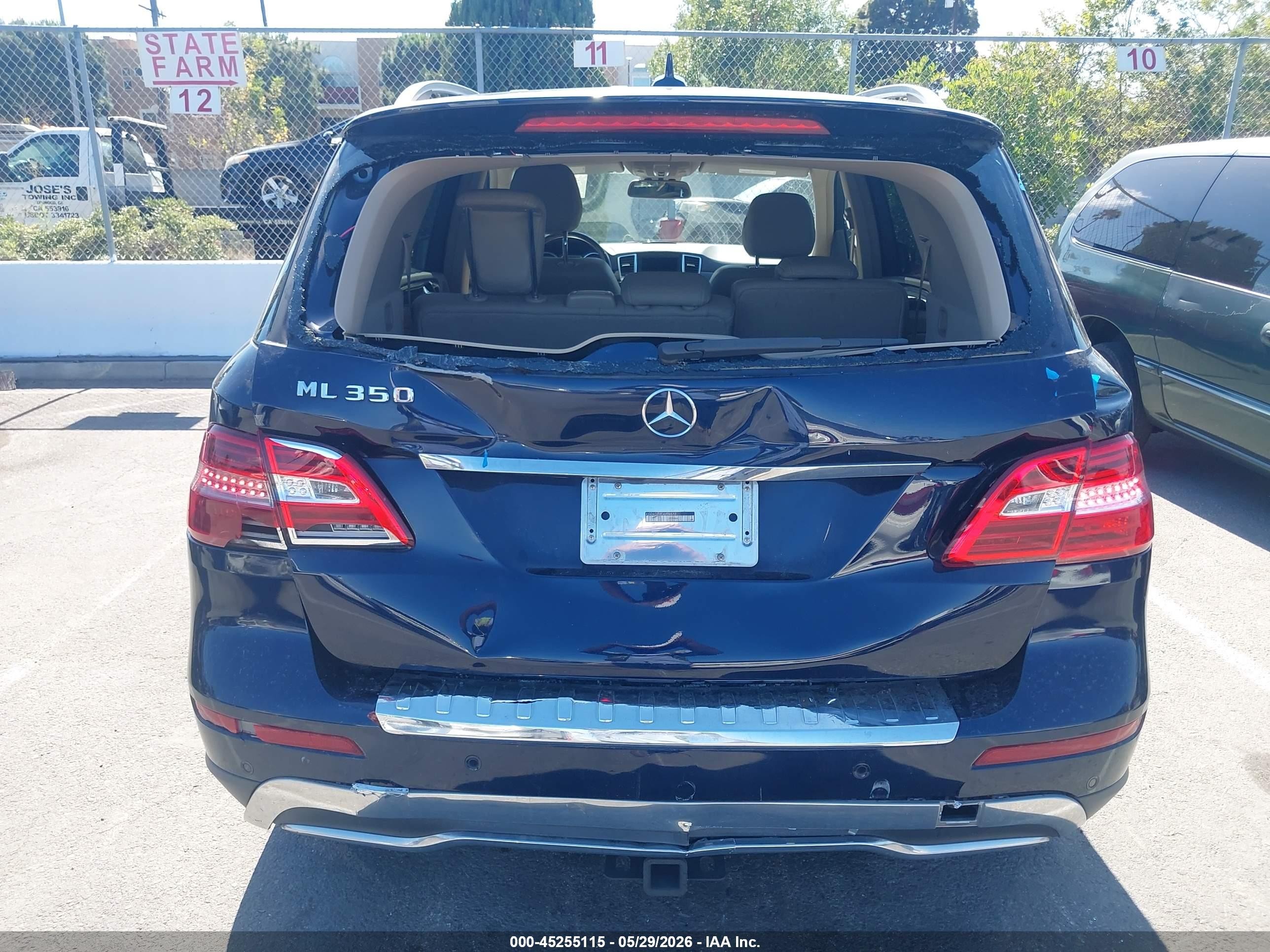 2015 Mercedes-benz Ml 350   Синий vin: 4JGDA5JB8FA496448