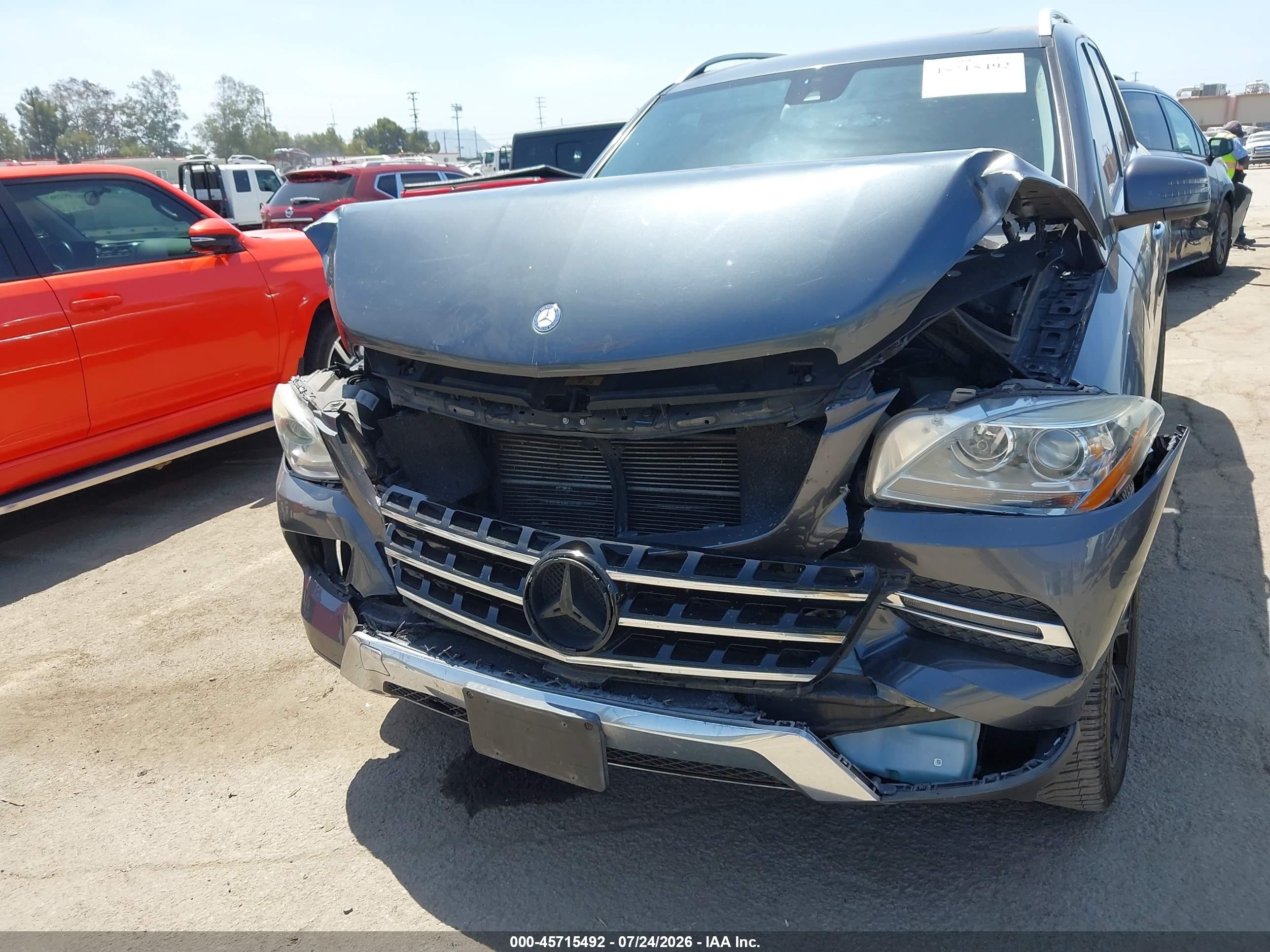 2015 Mercedes-benz Ml 350 Серый vin: 4JGDA5JB8FA524751