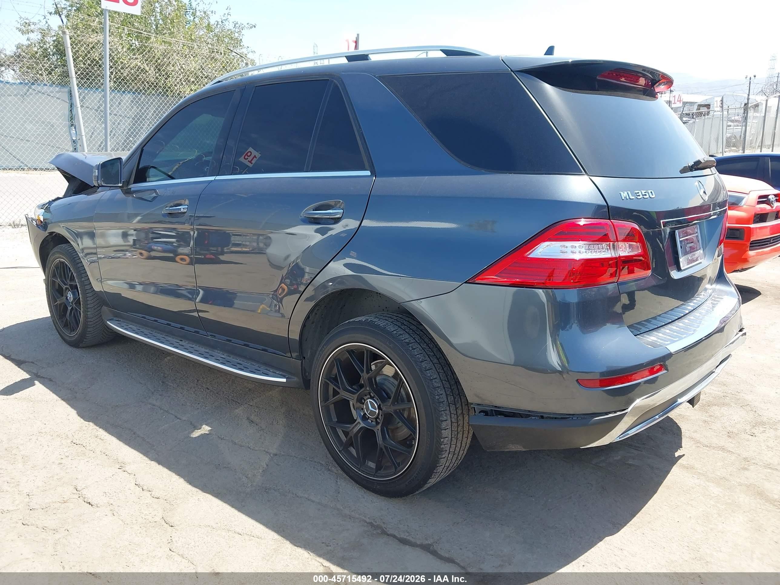 2015 Mercedes-benz Ml 350 Серый vin: 4JGDA5JB8FA524751