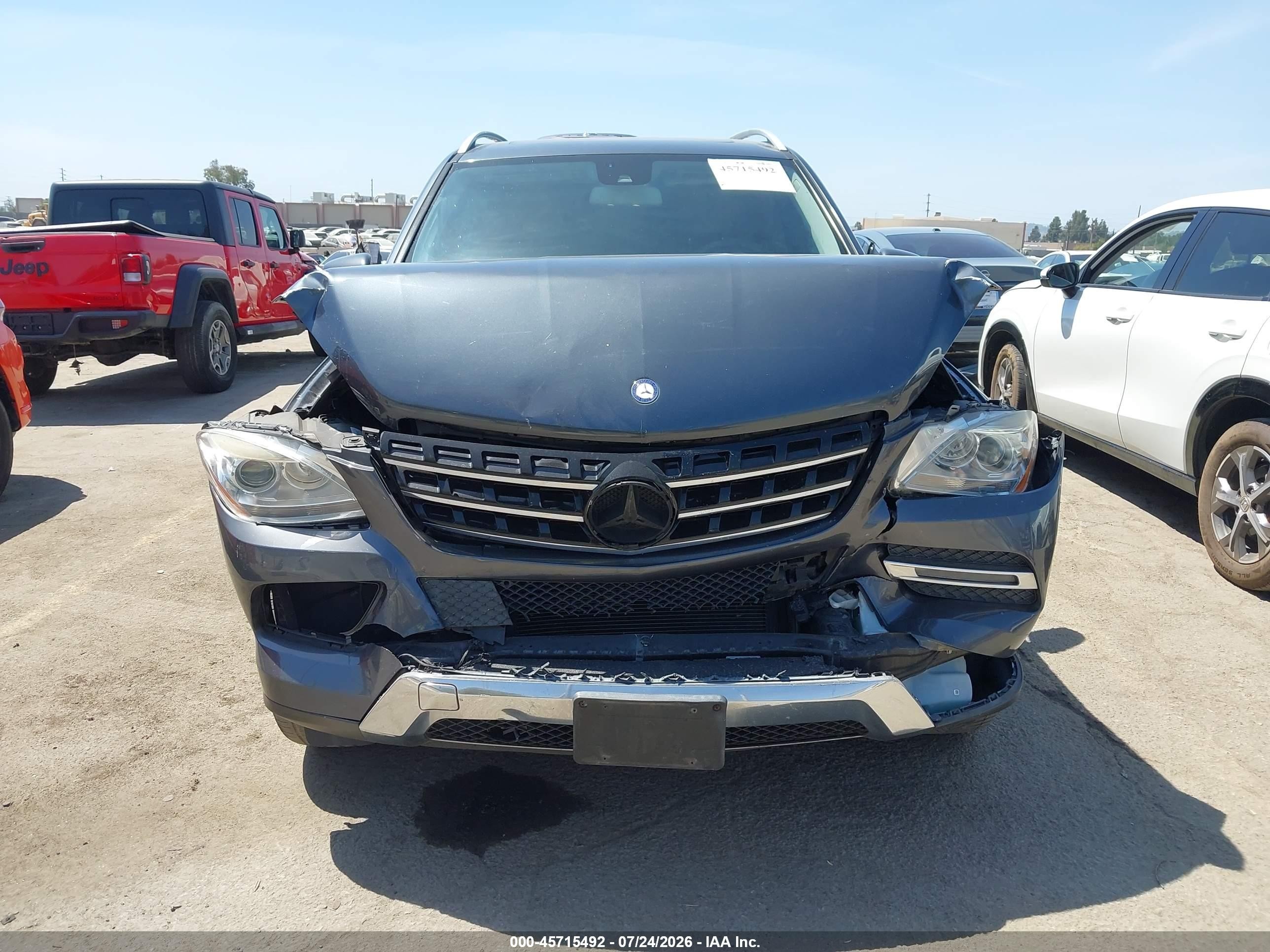 2015 Mercedes-benz Ml 350 Серый vin: 4JGDA5JB8FA524751