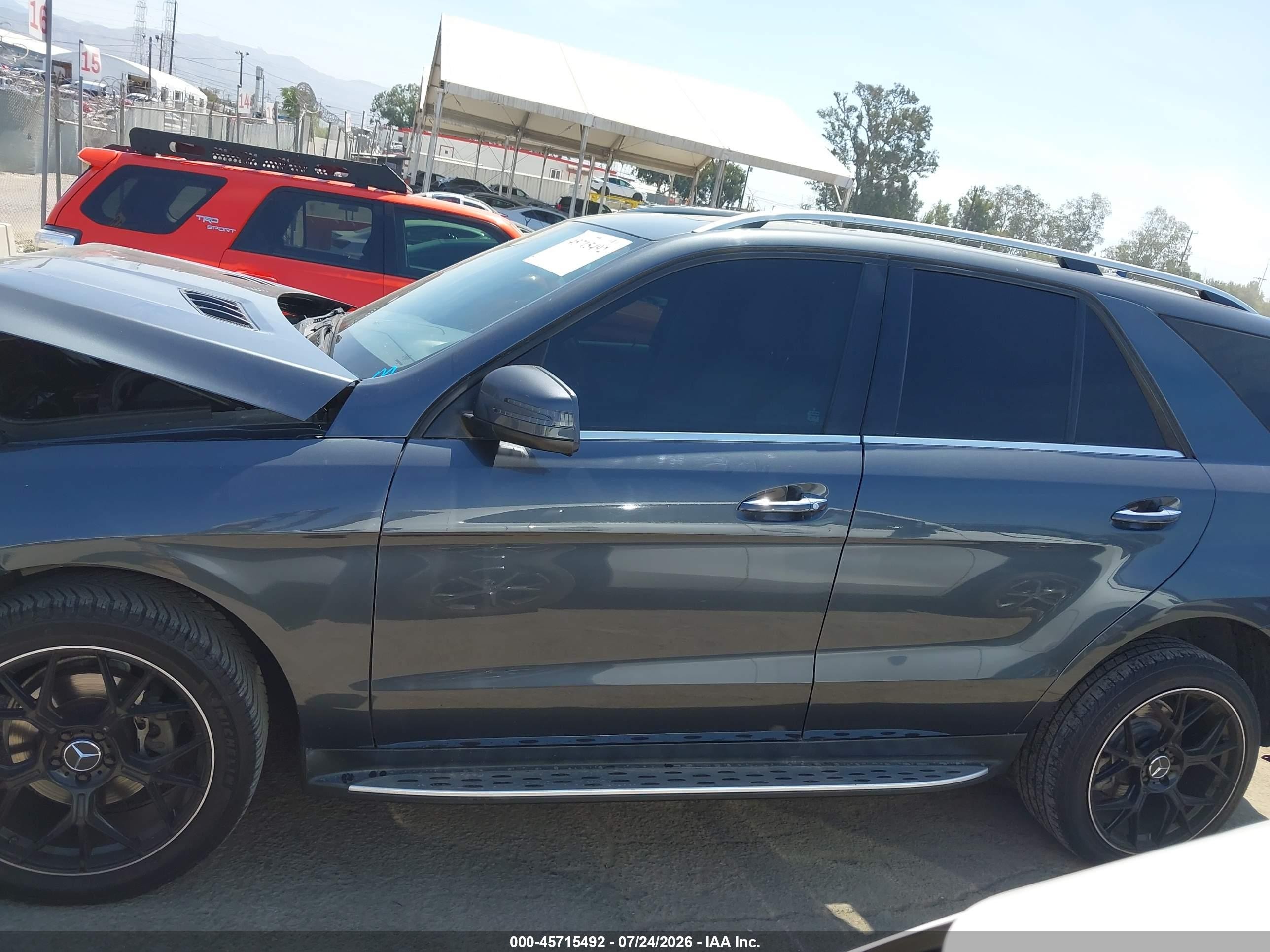 2015 Mercedes-benz Ml 350 Серый vin: 4JGDA5JB8FA524751