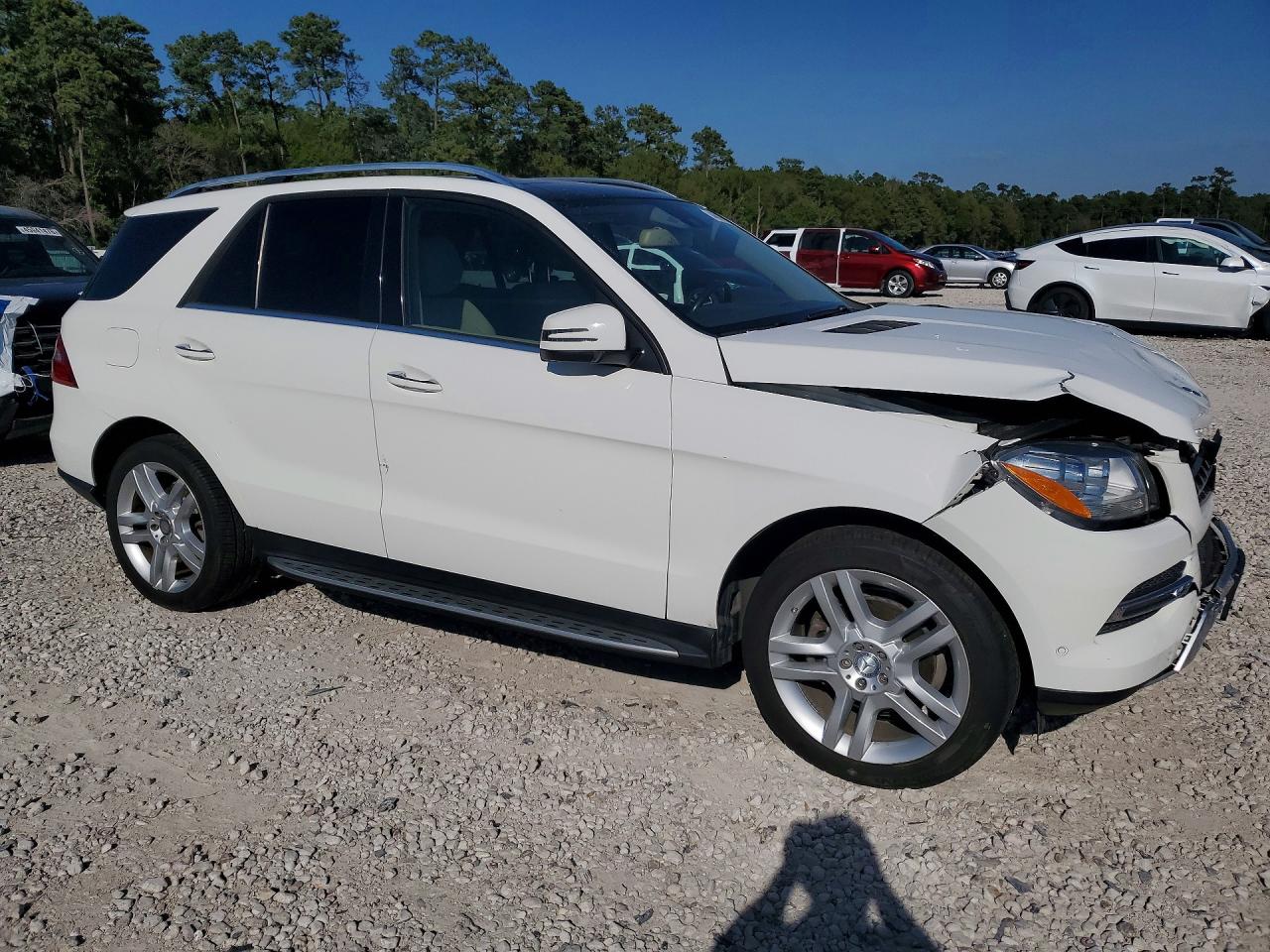 2015 Mercedes-benz Ml 350 White vin: 4JGDA5JB8FA580849