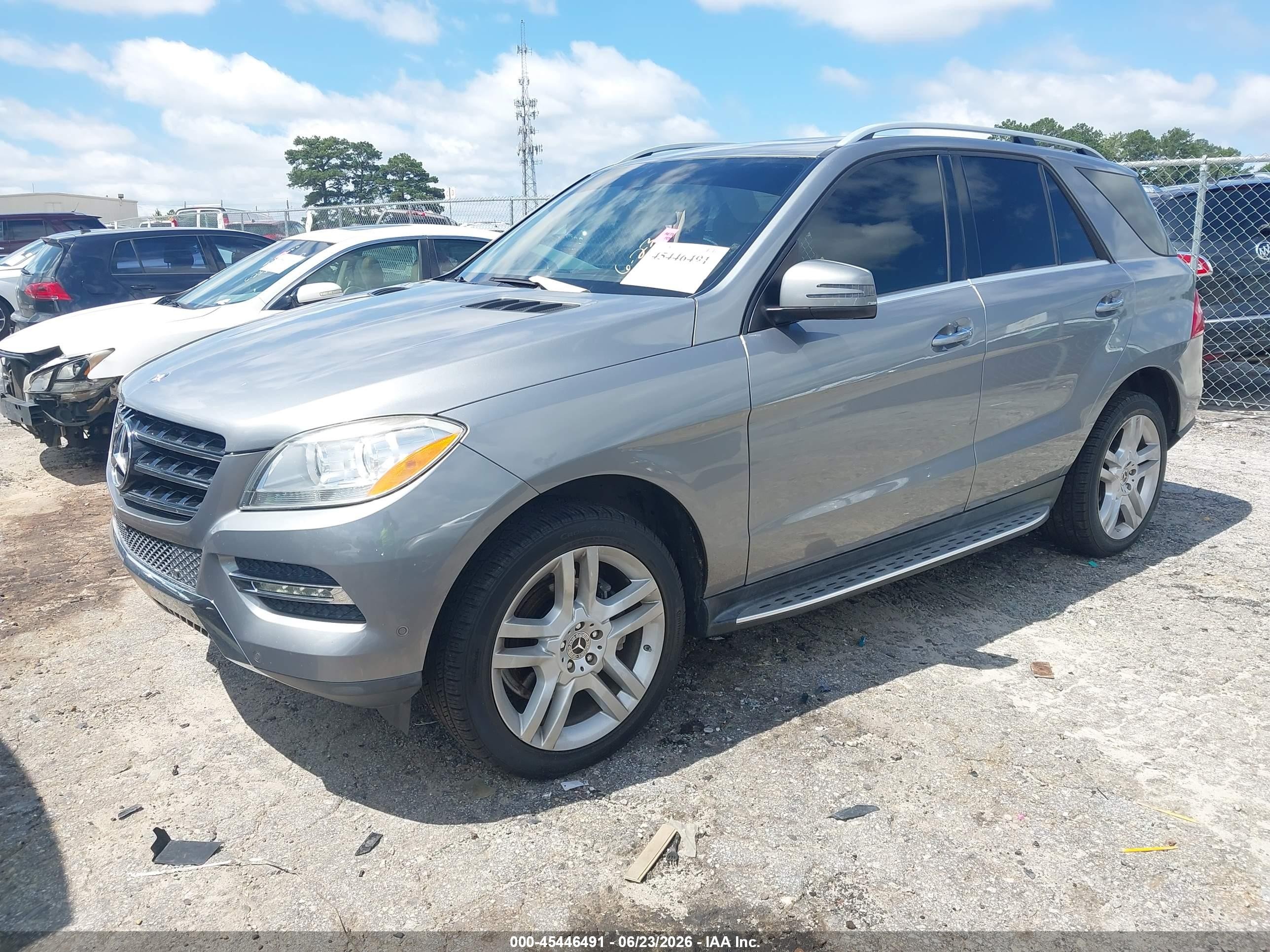 2015 Mercedes-benz Ml 350   Серый vin: 4JGDA5JB8FA593648