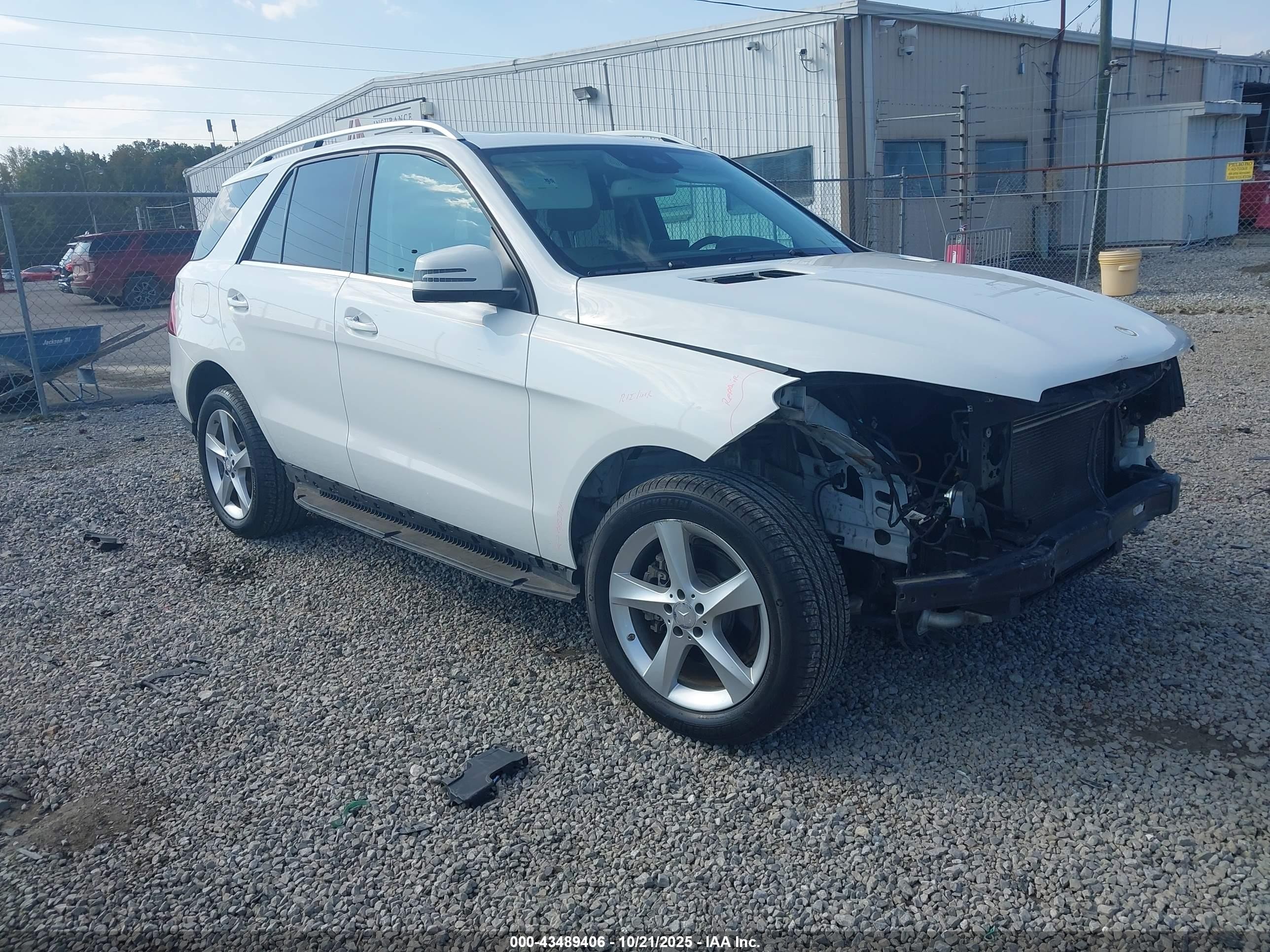 2017 Mercedes-benz Gle 350   White vin: 4JGDA5JB8HA858331