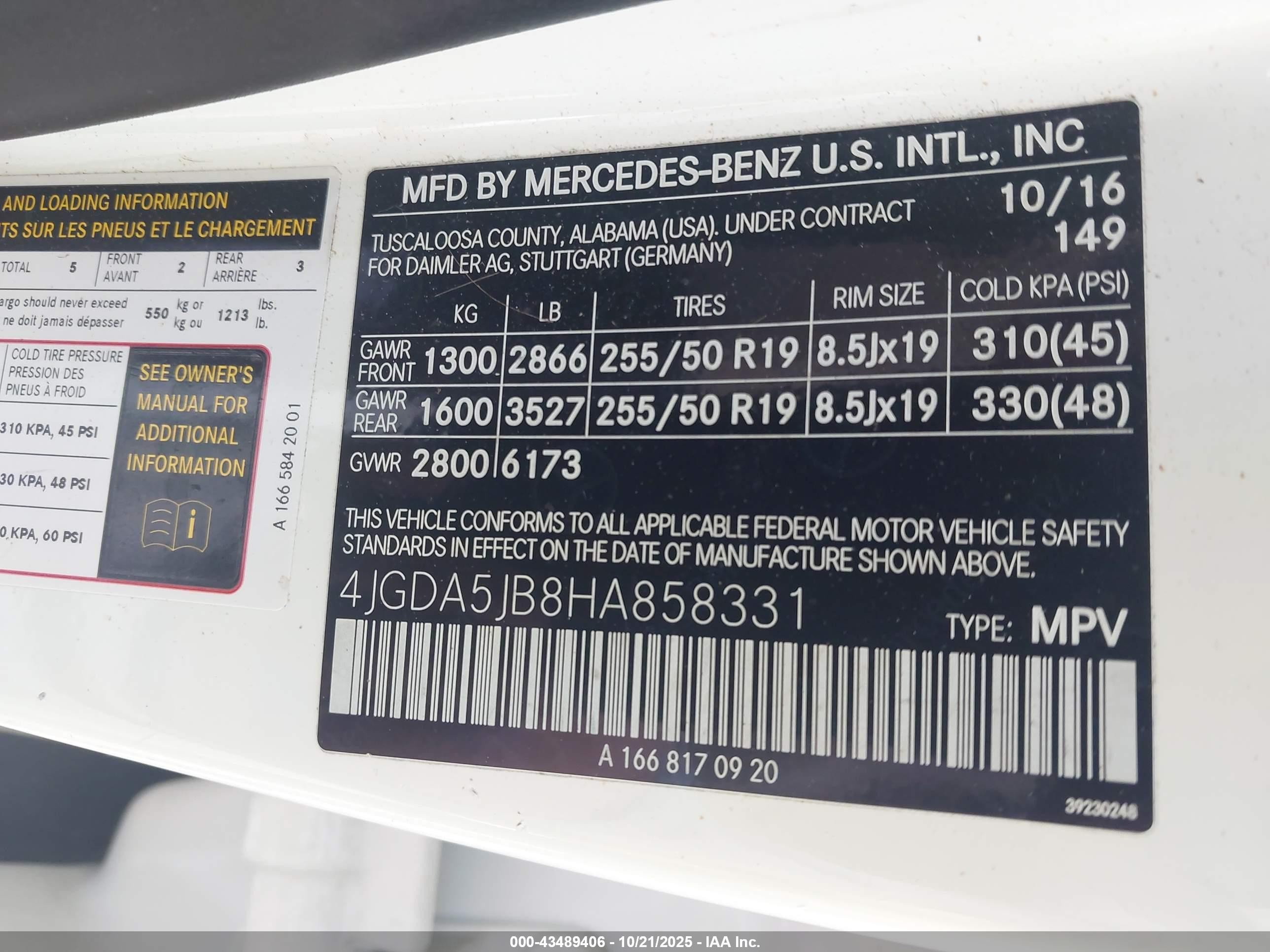 2017 Mercedes-benz Gle 350   White vin: 4JGDA5JB8HA858331