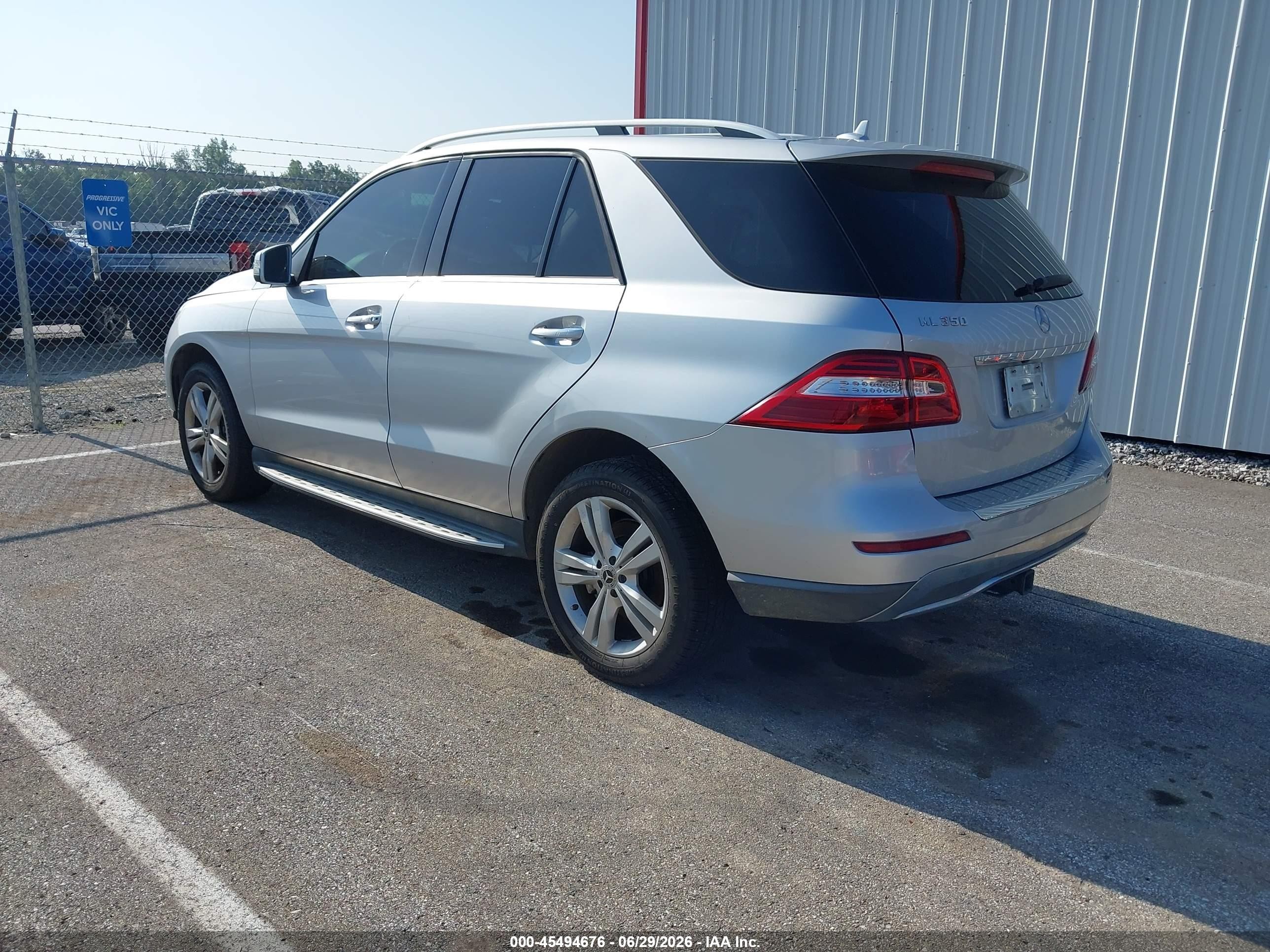 2013 Mercedes-benz Ml 350   Silver vin: 4JGDA5JB9DA185057