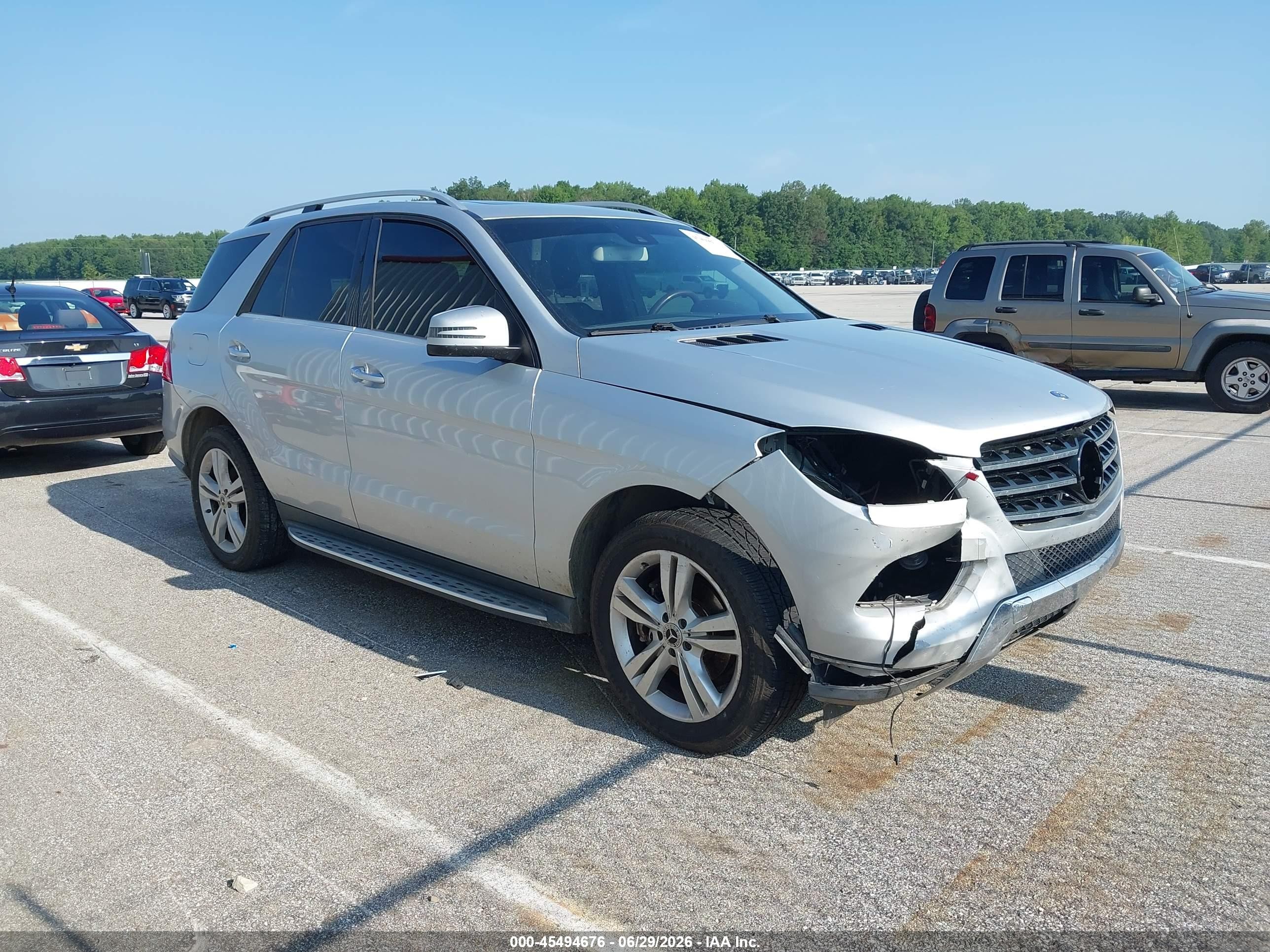 2013 Mercedes-benz Ml 350   Серебряный vin: 4JGDA5JB9DA185057