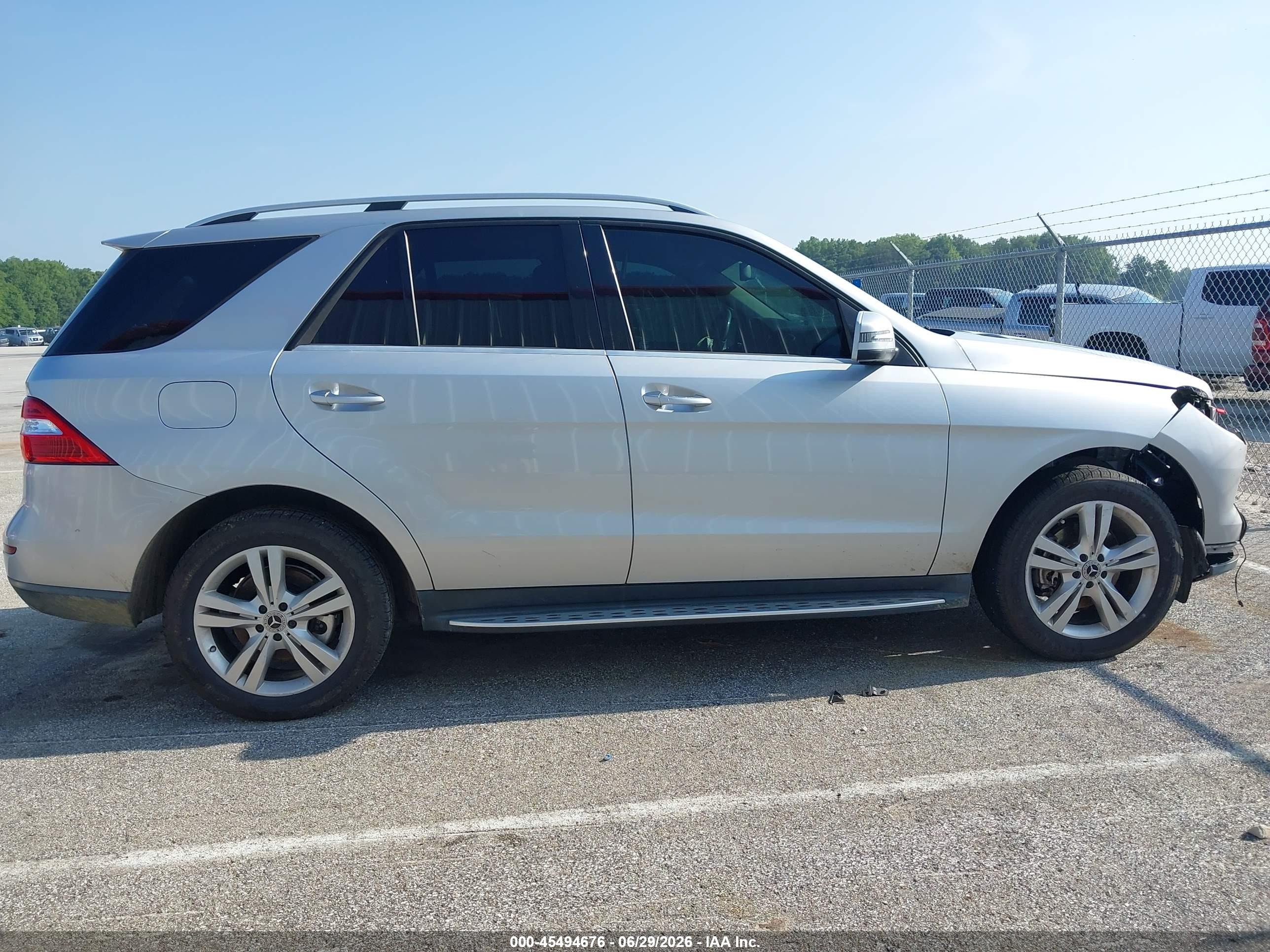 2013 Mercedes-benz Ml 350   Silver vin: 4JGDA5JB9DA185057