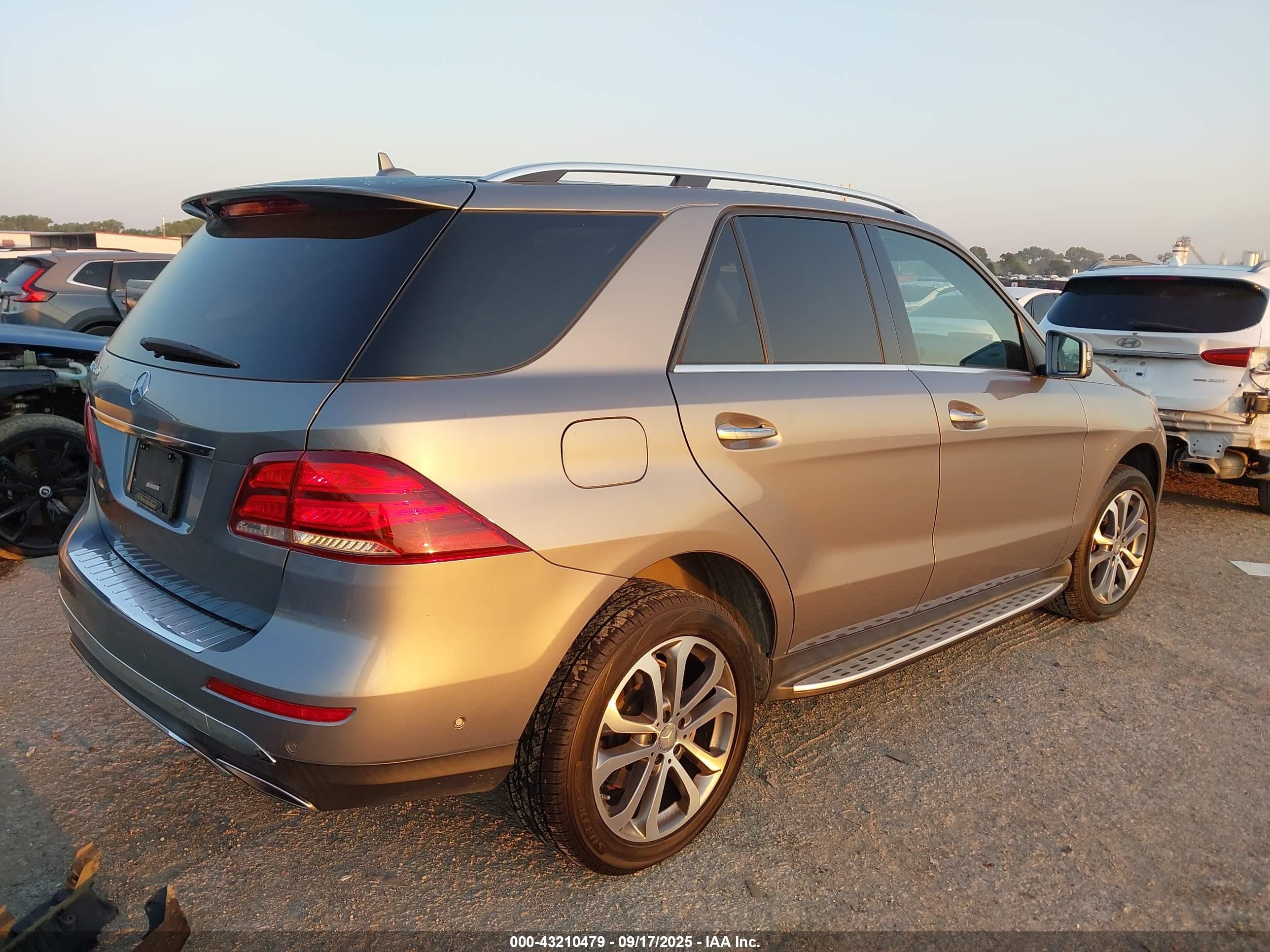 2016 Mercedes-benz Gle 350   Серый vin: 4JGDA5JB9GA656239