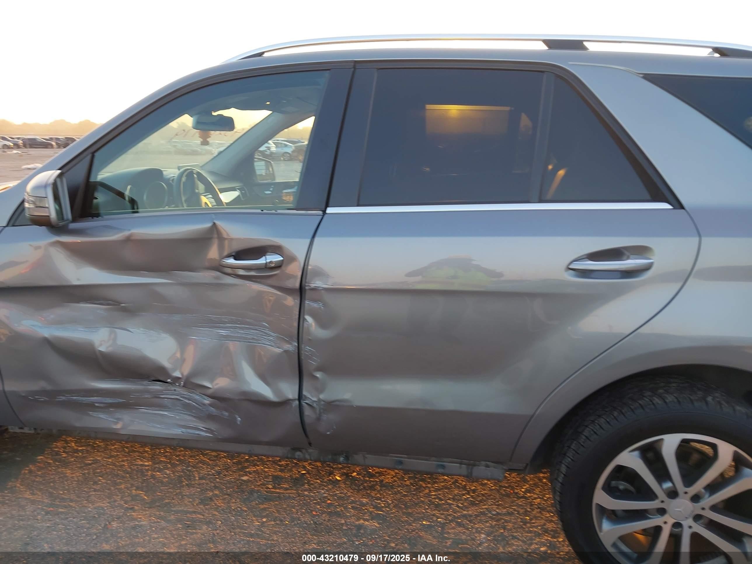 2016 Mercedes-benz Gle 350   Серый vin: 4JGDA5JB9GA656239