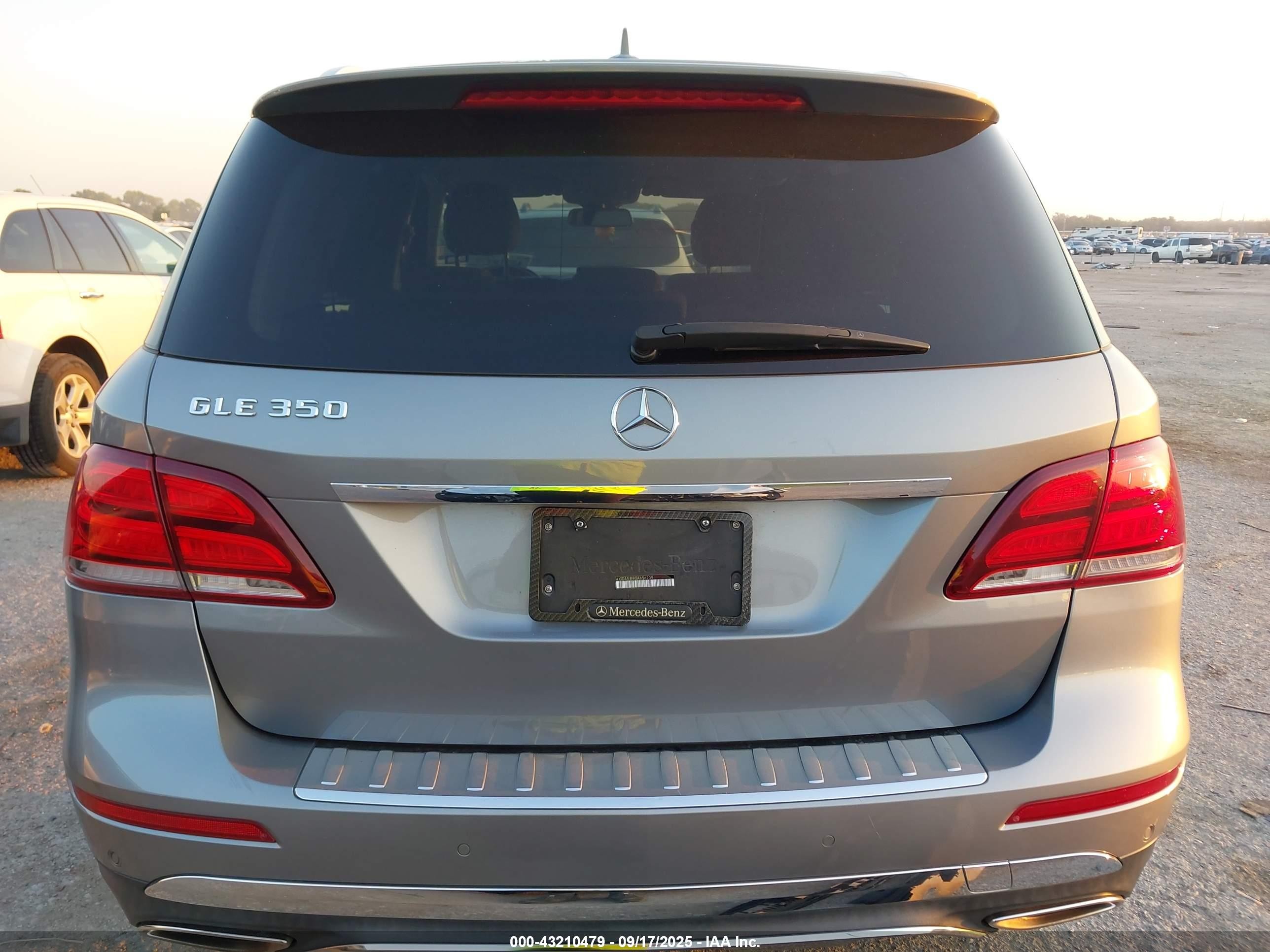 2016 Mercedes-benz Gle 350   Серый vin: 4JGDA5JB9GA656239