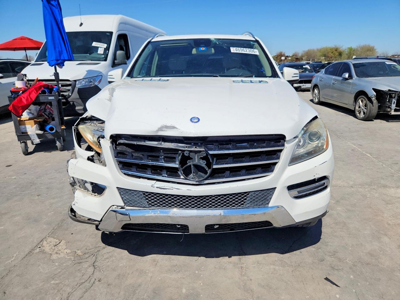 2014 Mercedes-benz Ml 350 White vin: 4JGDA5JBXEA288585