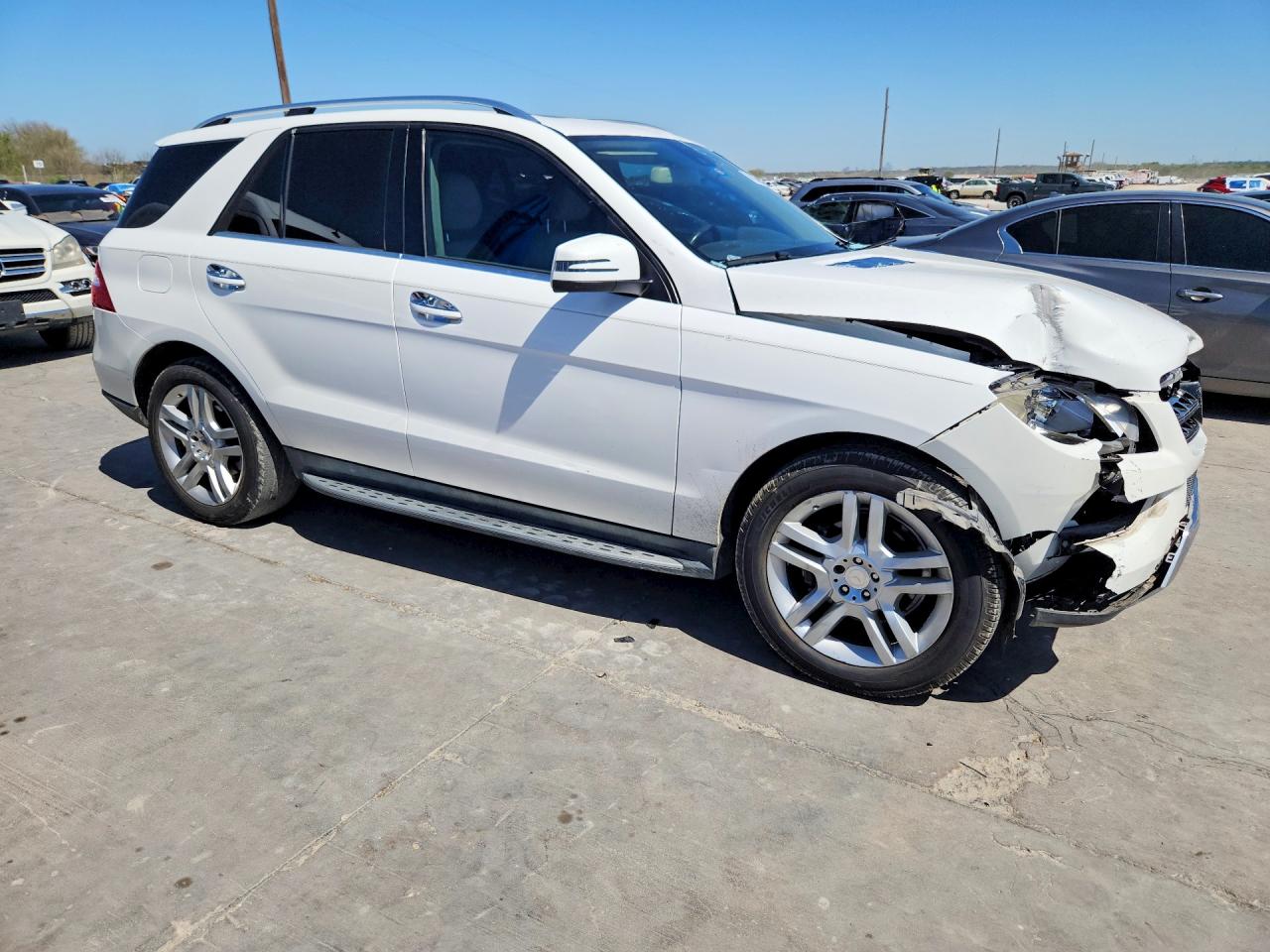 2014 Mercedes-benz Ml 350 White vin: 4JGDA5JBXEA288585