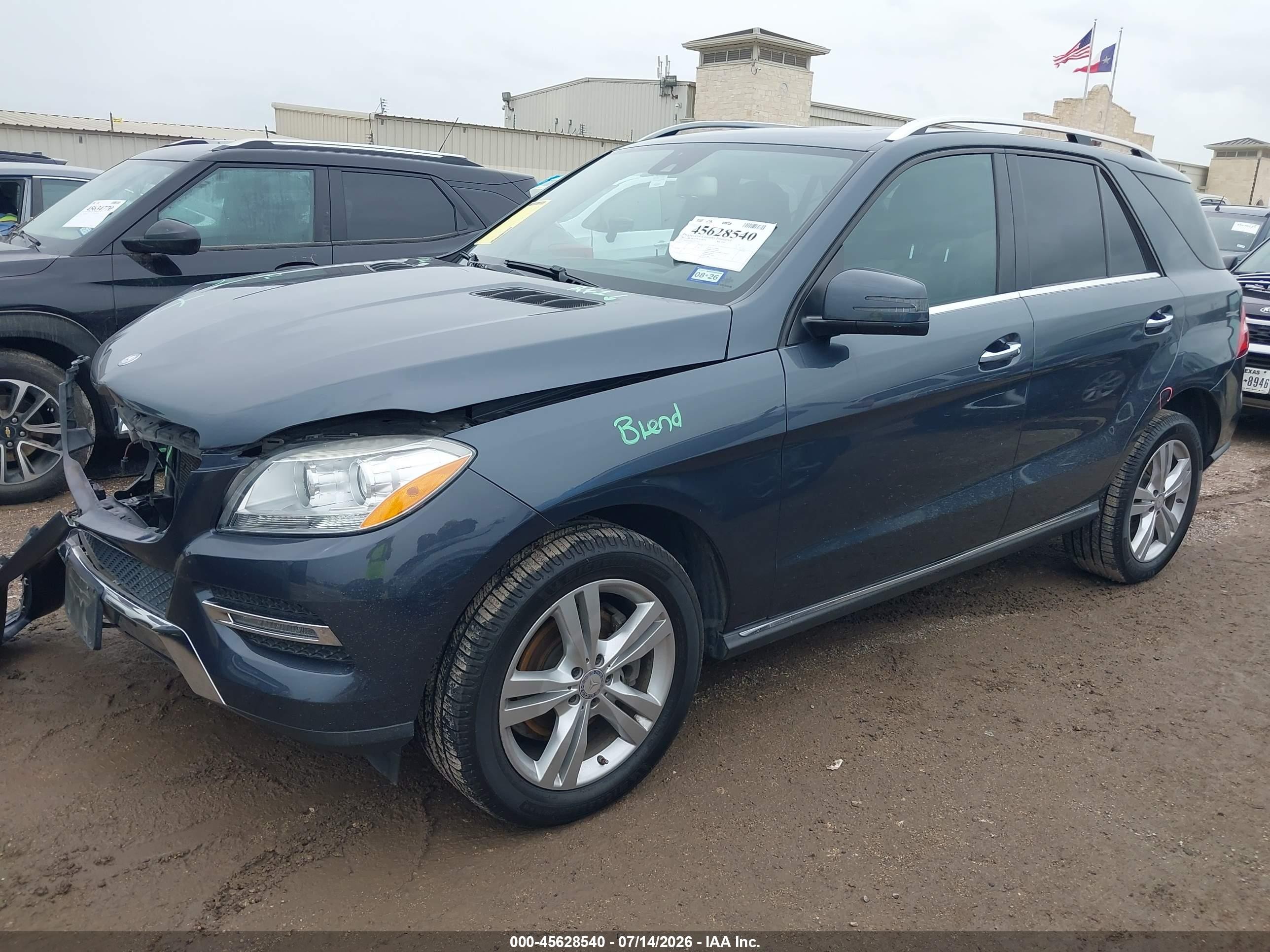 2014 Mercedes-benz Ml 350   Gray vin: 4JGDA5JBXEA417165