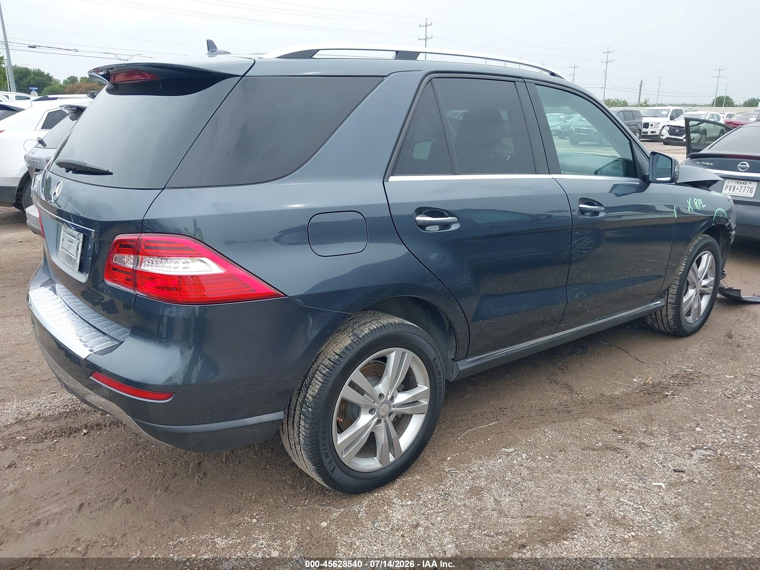 2014 Mercedes-benz Ml 350   Gray vin: 4JGDA5JBXEA417165
