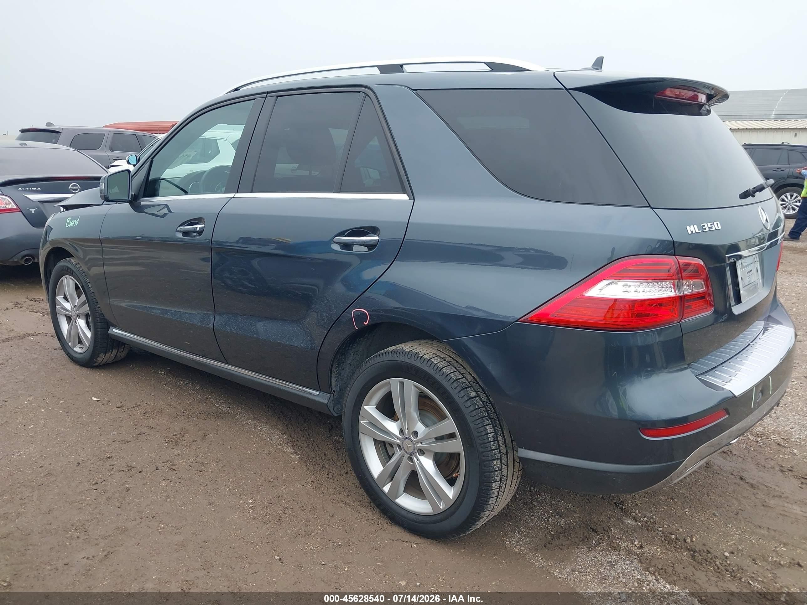 2014 Mercedes-benz Ml 350   Gray vin: 4JGDA5JBXEA417165