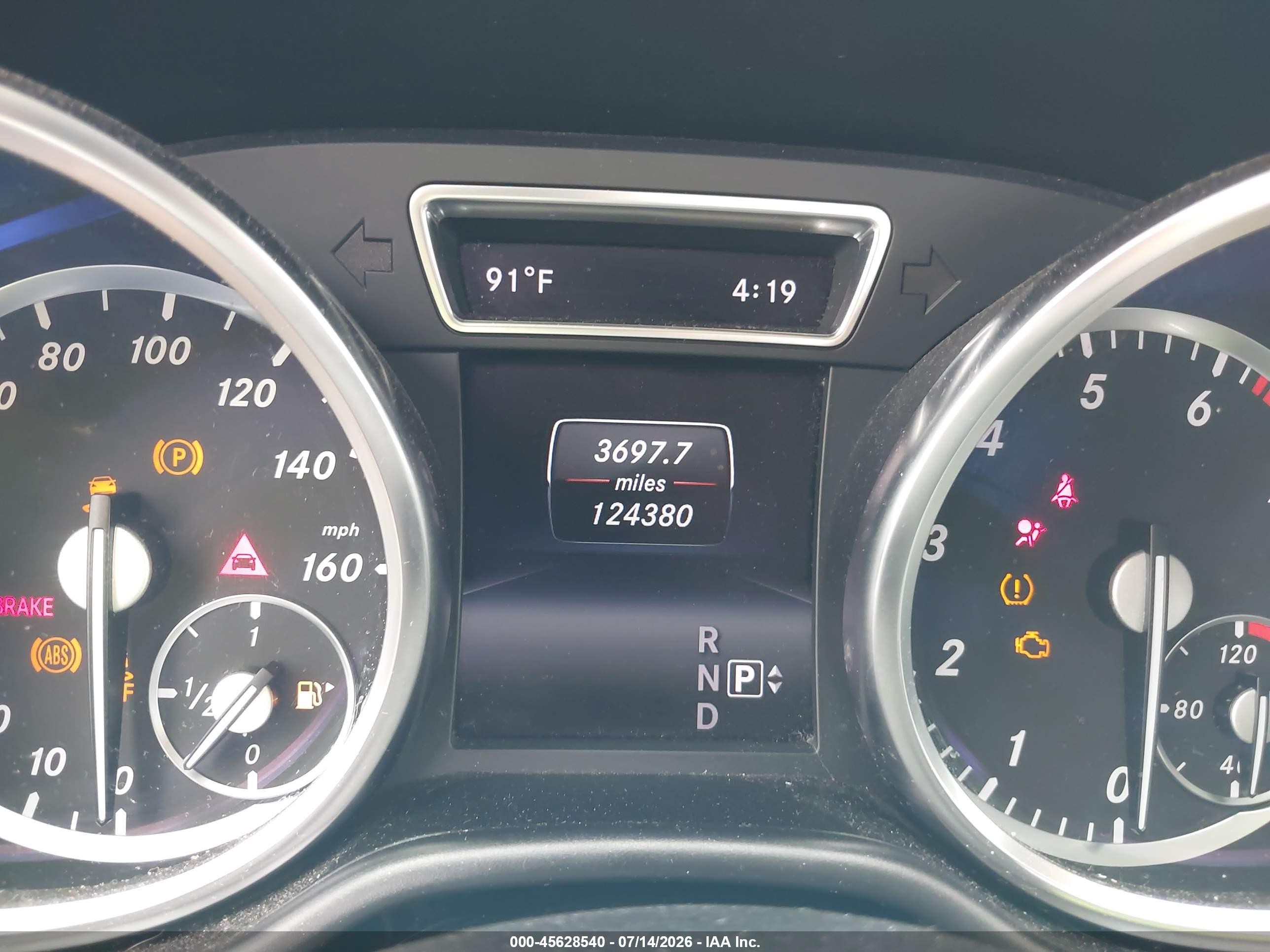 2014 Mercedes-benz Ml 350   Gray vin: 4JGDA5JBXEA417165