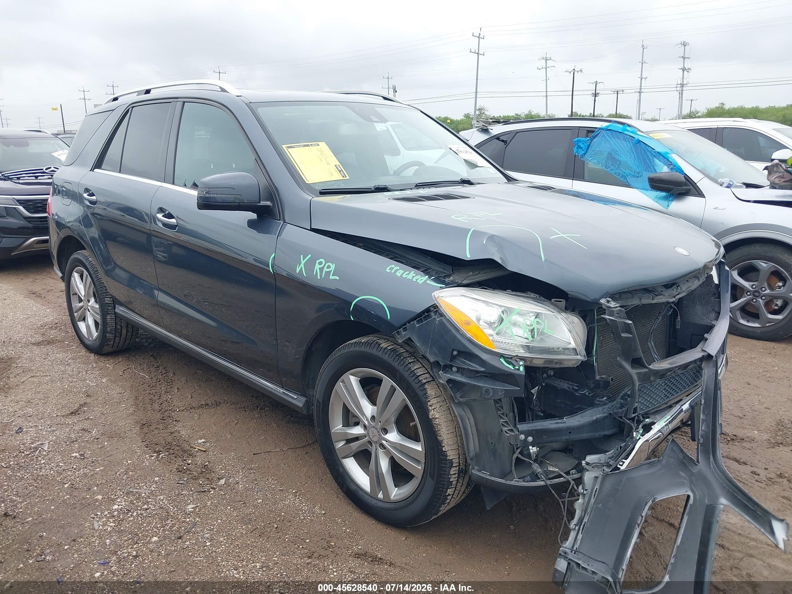 2014 Mercedes-benz Ml 350   Gray vin: 4JGDA5JBXEA417165