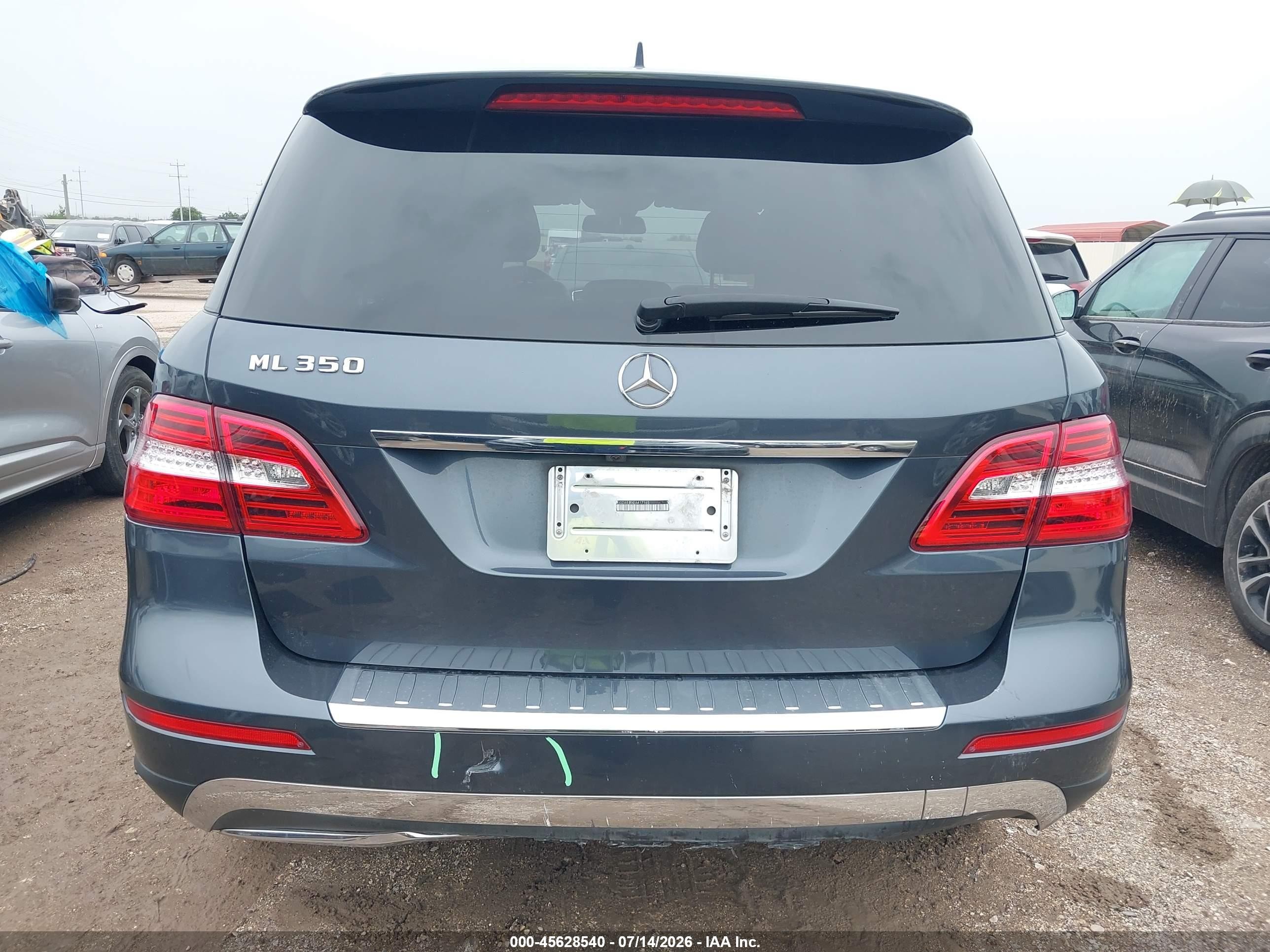 2014 Mercedes-benz Ml 350   Gray vin: 4JGDA5JBXEA417165