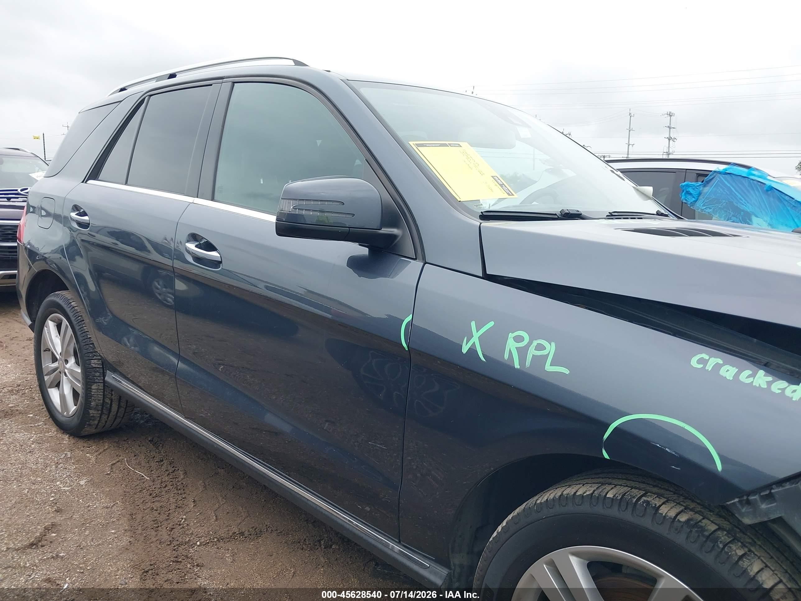 2014 Mercedes-benz Ml 350   Gray vin: 4JGDA5JBXEA417165