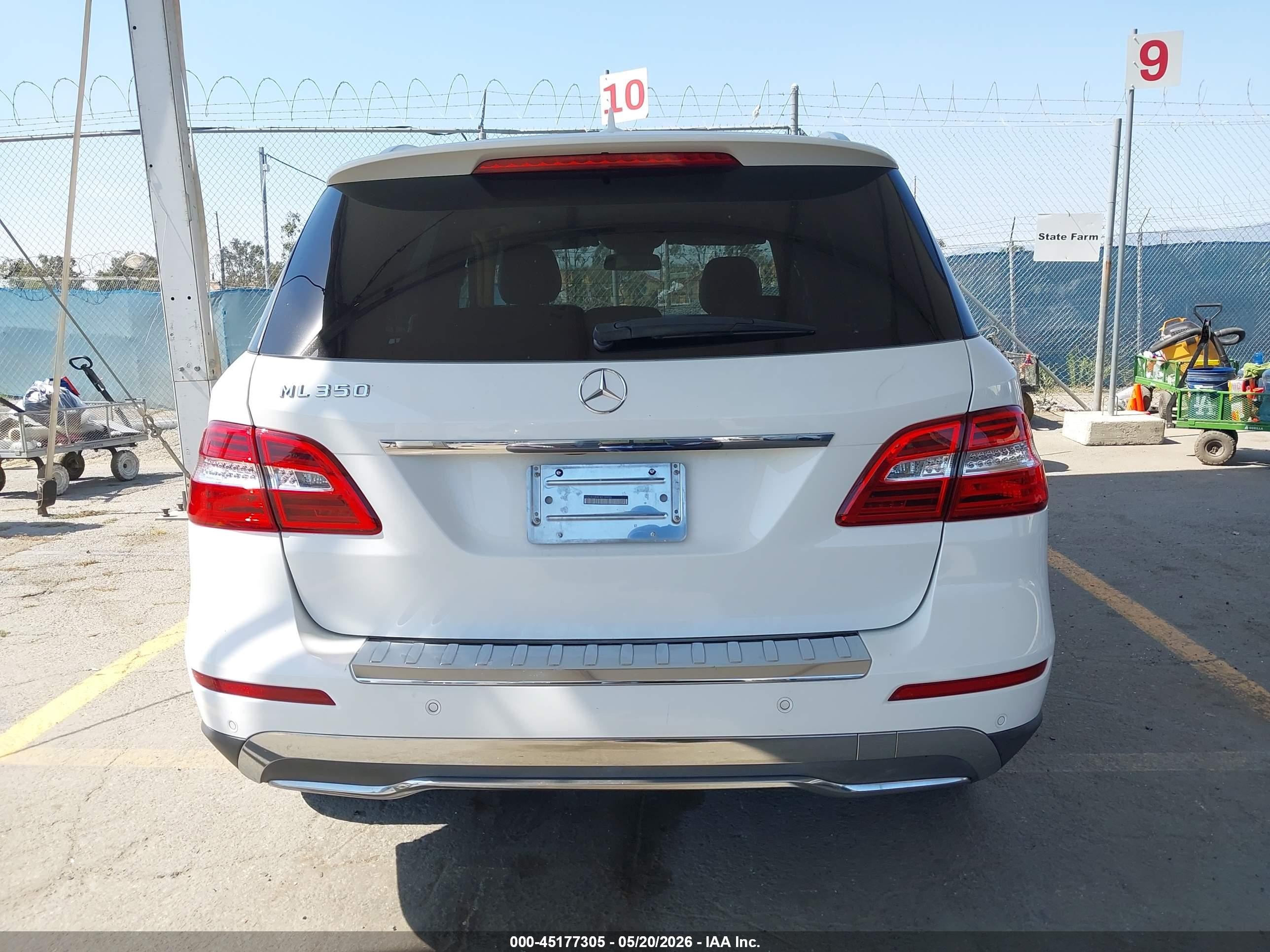 2015 Mercedes-benz Ml 350   White vin: 4JGDA5JBXFA519955