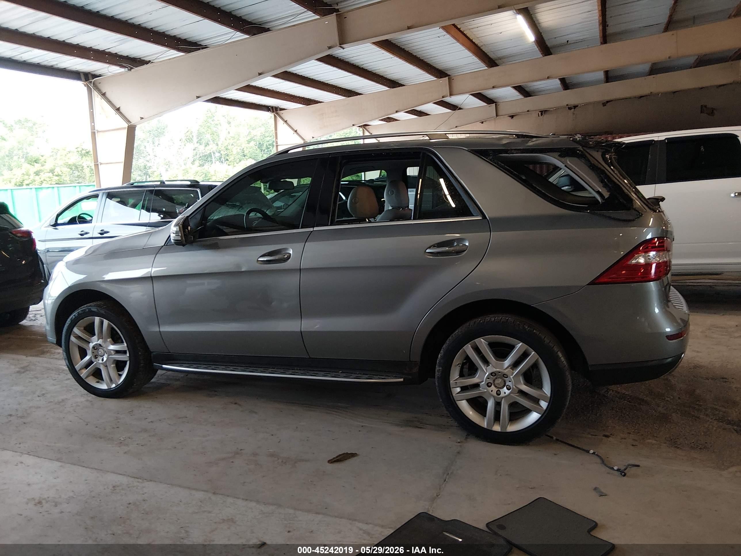 2015 Mercedes-benz Ml 350   Silver vin: 4JGDA5JBXFA529613
