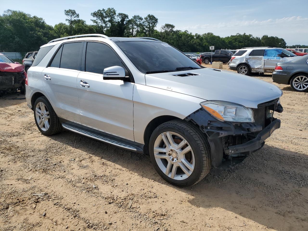 2015 Mercedes-benz Ml 350 Silver vin: 4JGDA5JBXFA593473