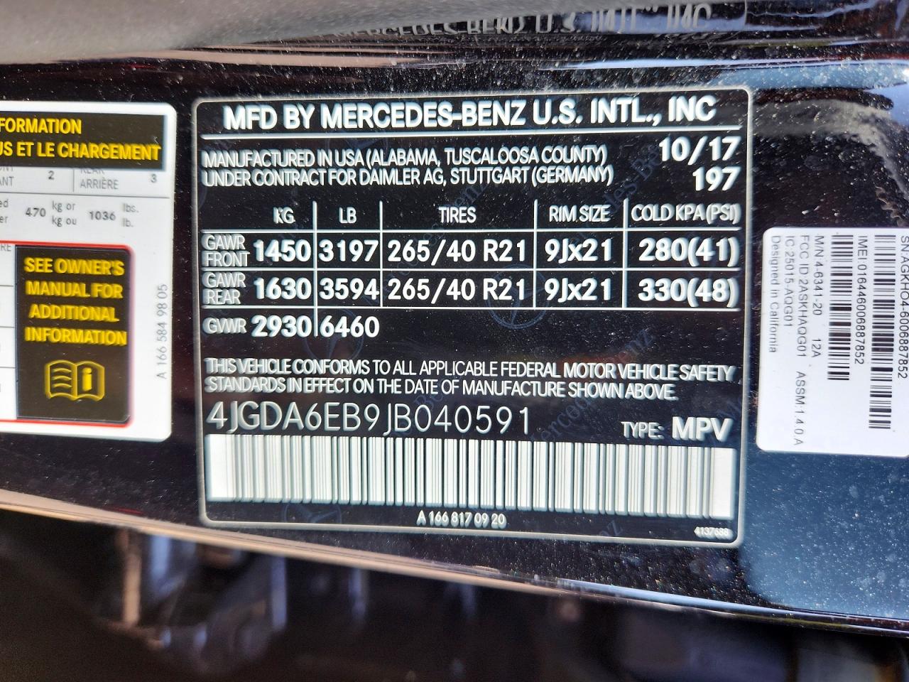 2018 Mercedes-benz Gle 43 Amg Black vin: 4JGDA6EB9JB040591