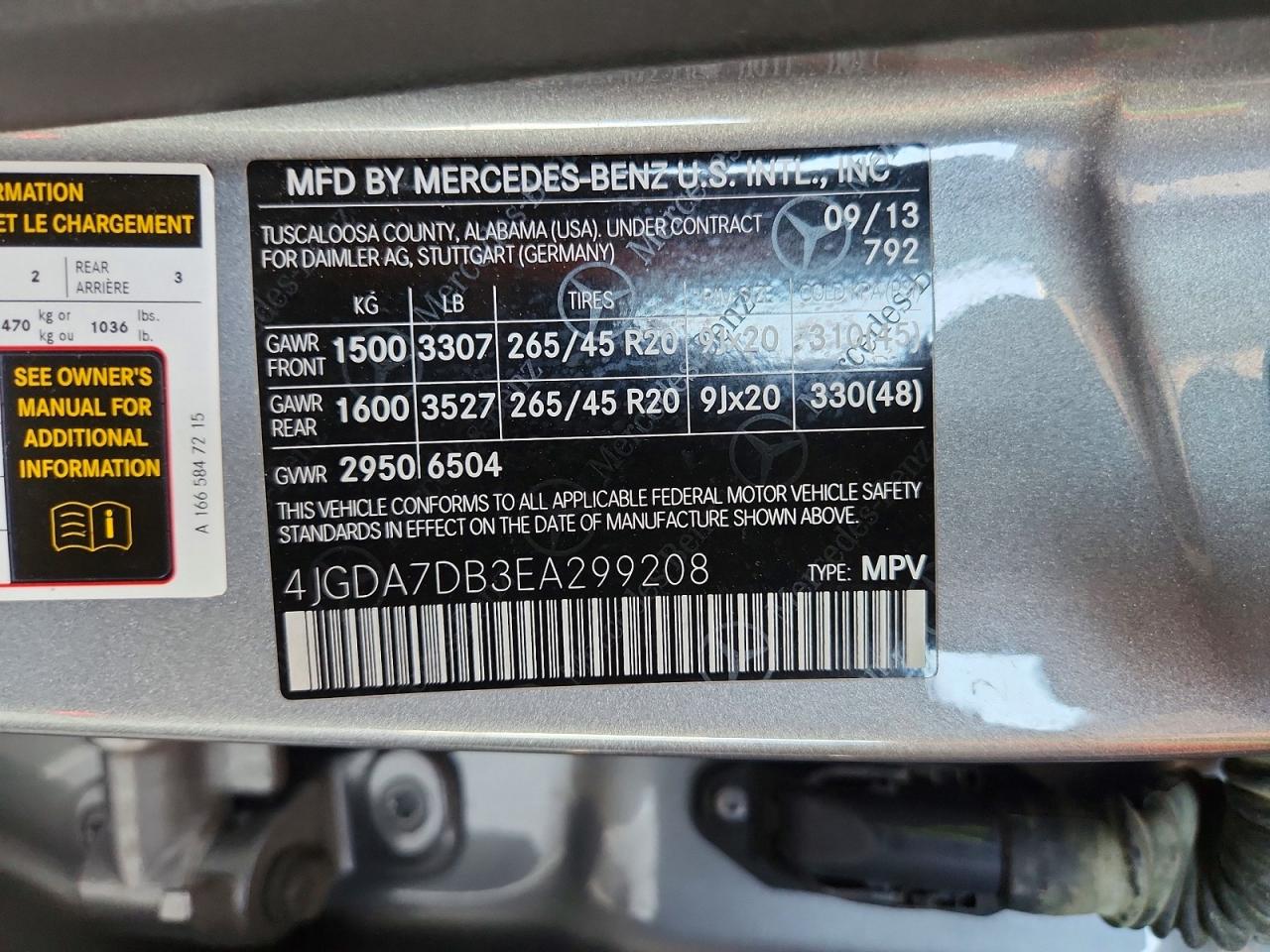 2014 Mercedes-benz Ml 550 4matic Silver vin: 4JGDA7DB3EA299208