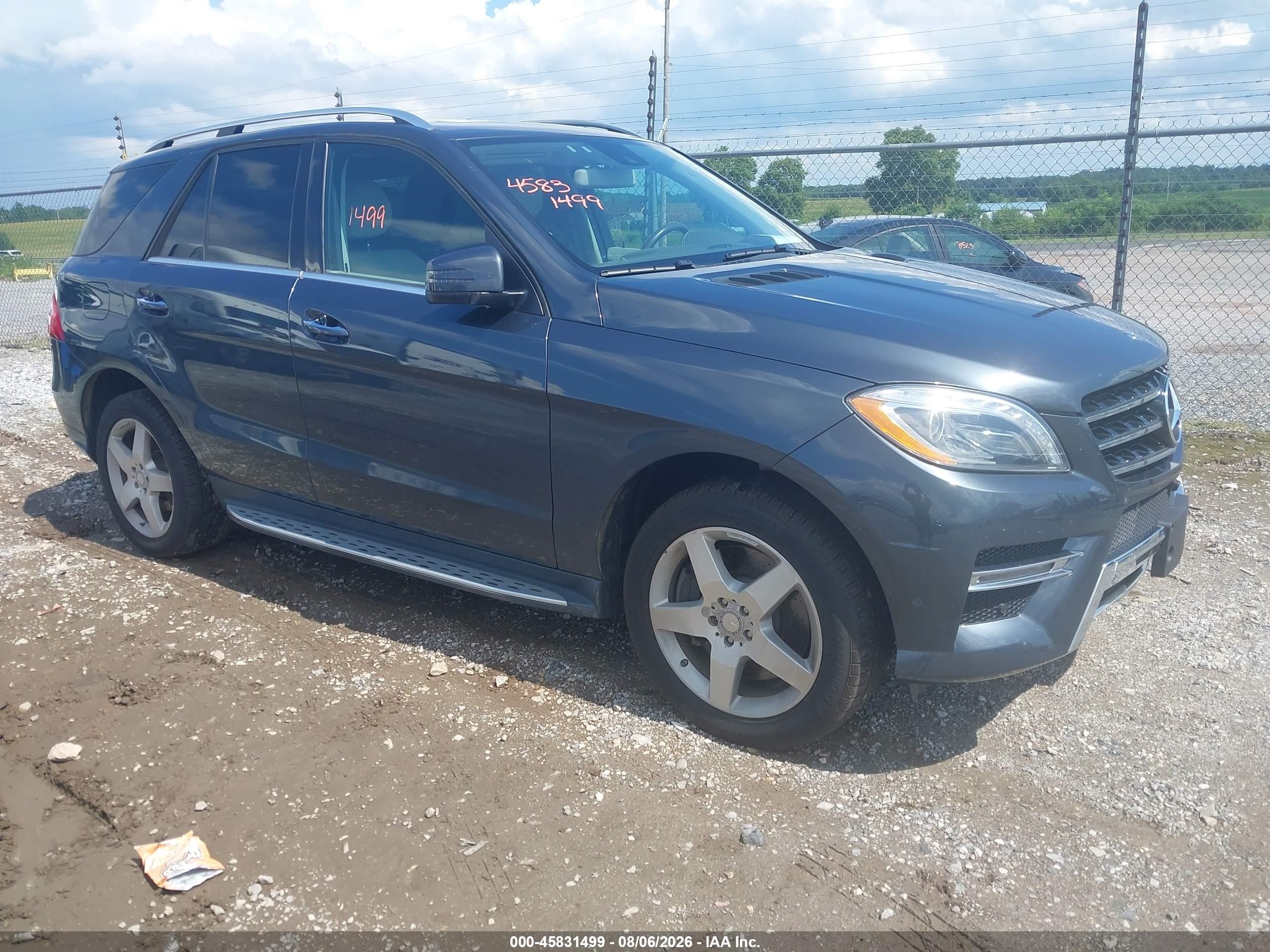 2014 Mercedes-benz Ml 550 4matic Blue vin: 4JGDA7DB8EA419388