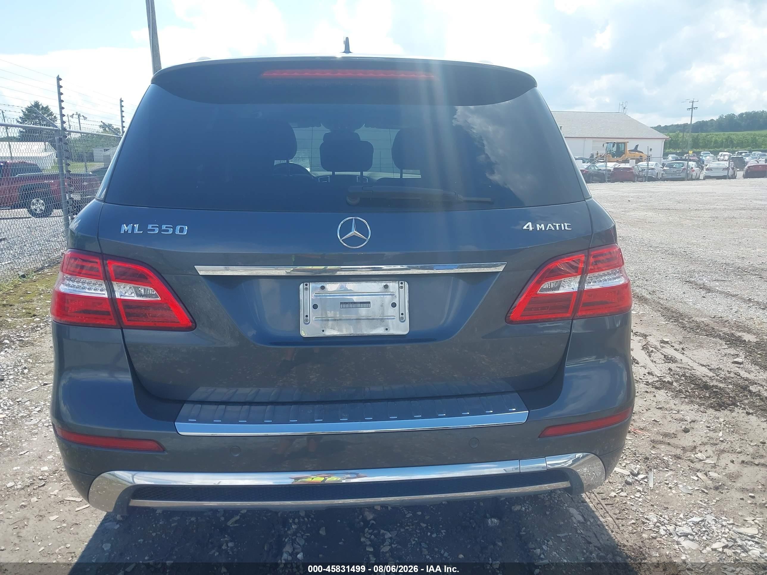 2014 Mercedes-benz Ml 550 4matic Blue vin: 4JGDA7DB8EA419388