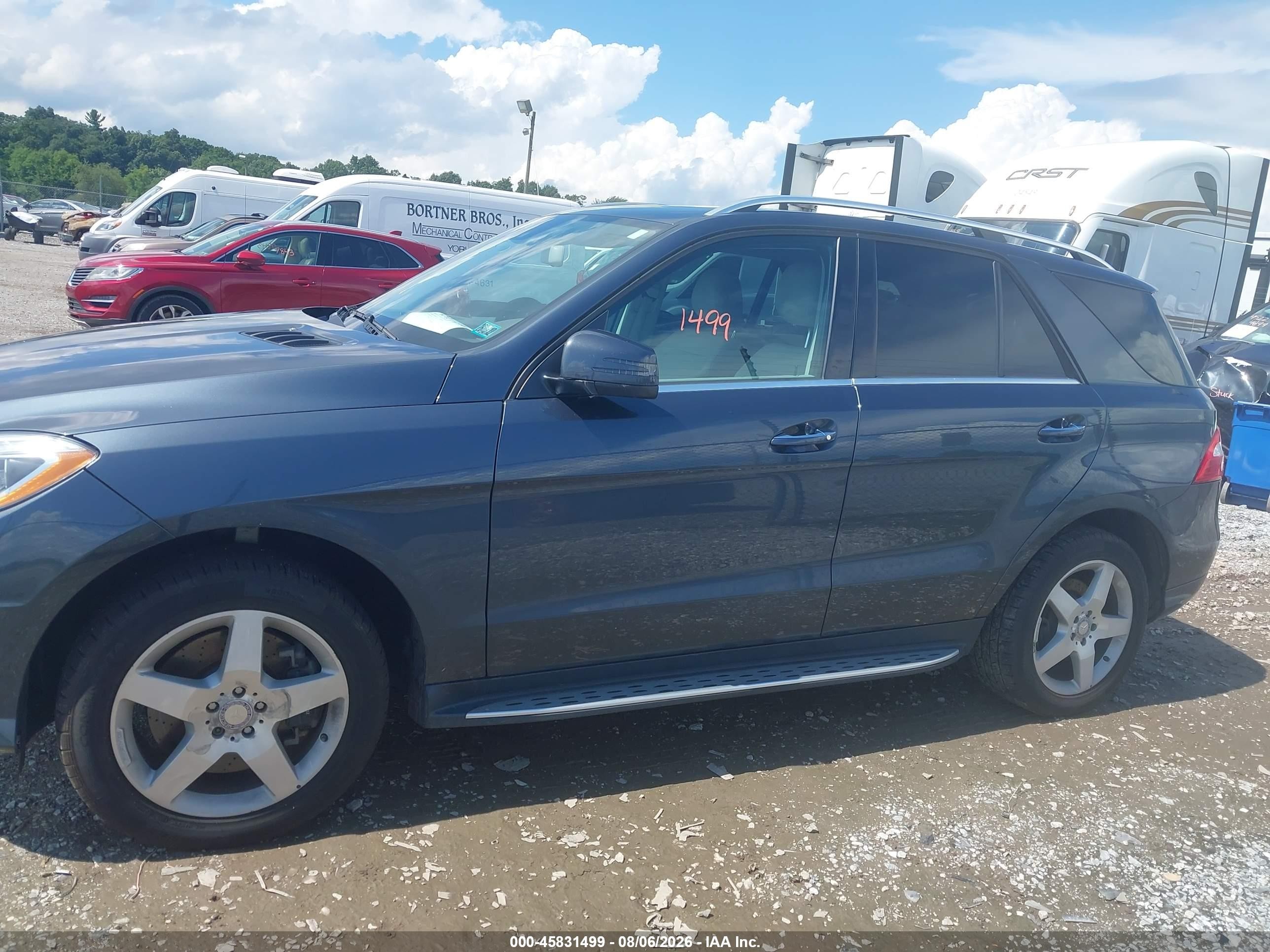 2014 Mercedes-benz Ml 550 4matic Blue vin: 4JGDA7DB8EA419388
