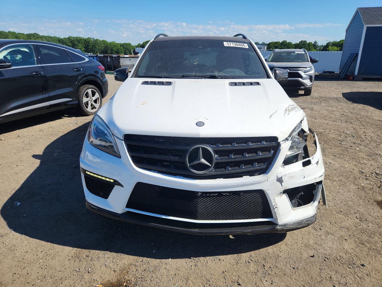2015 Mercedes-benz Ml 63 Amg White vin: 4JGDA7EB5FA484215
