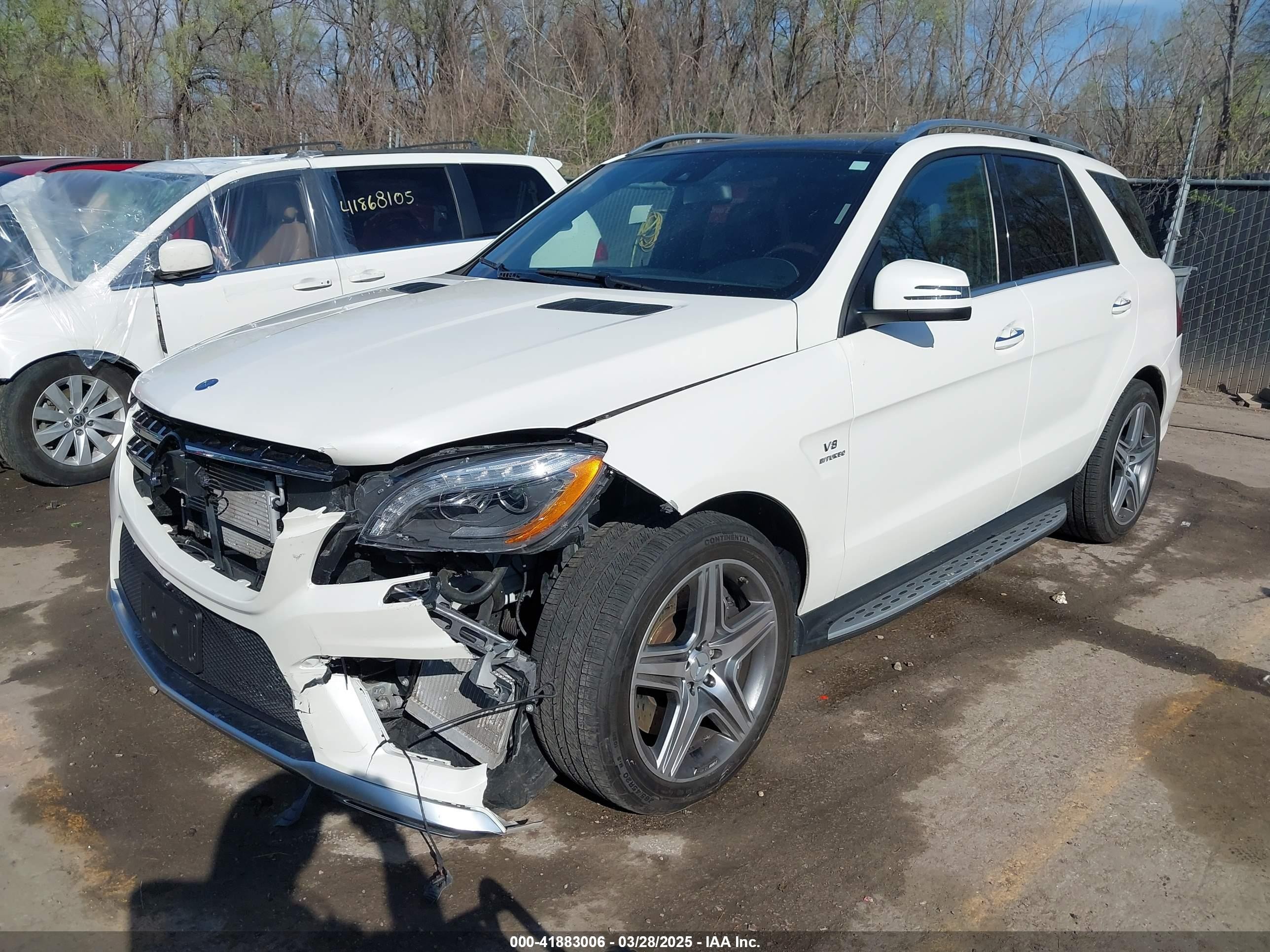 2015 Mercedes-benz Ml 63 Amg 4matic Белый vin: 4JGDA7EB6FA471585