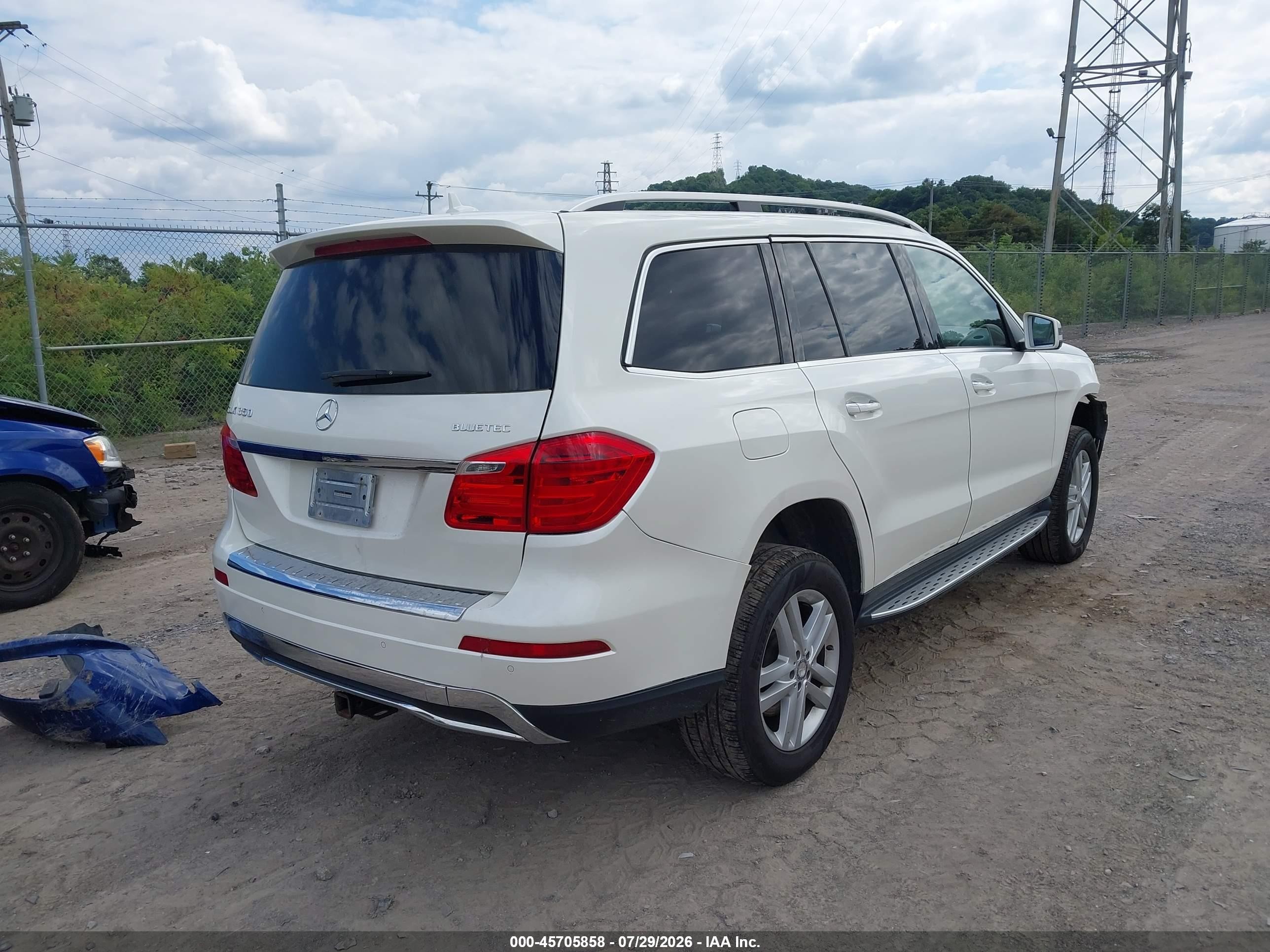 2014 Mercedes-benz Gl 350 Bluetec 4matic White vin: 4JGDF2EE0EA331044