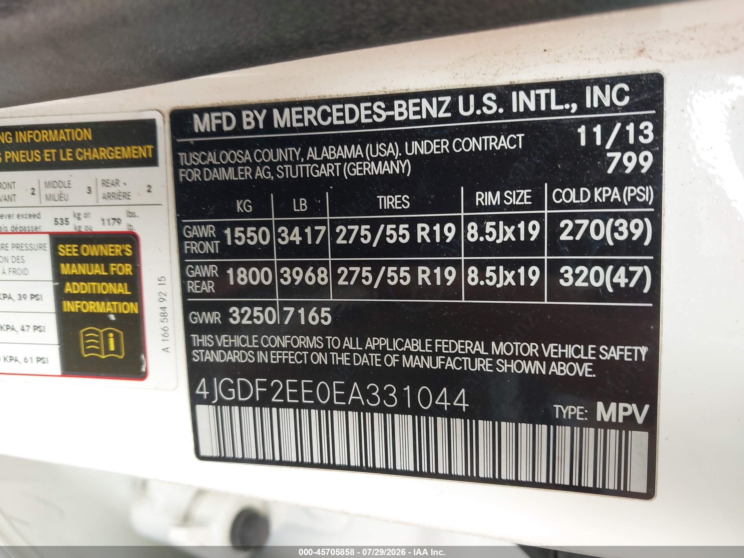 2014 Mercedes-benz Gl 350 Bluetec 4matic White vin: 4JGDF2EE0EA331044