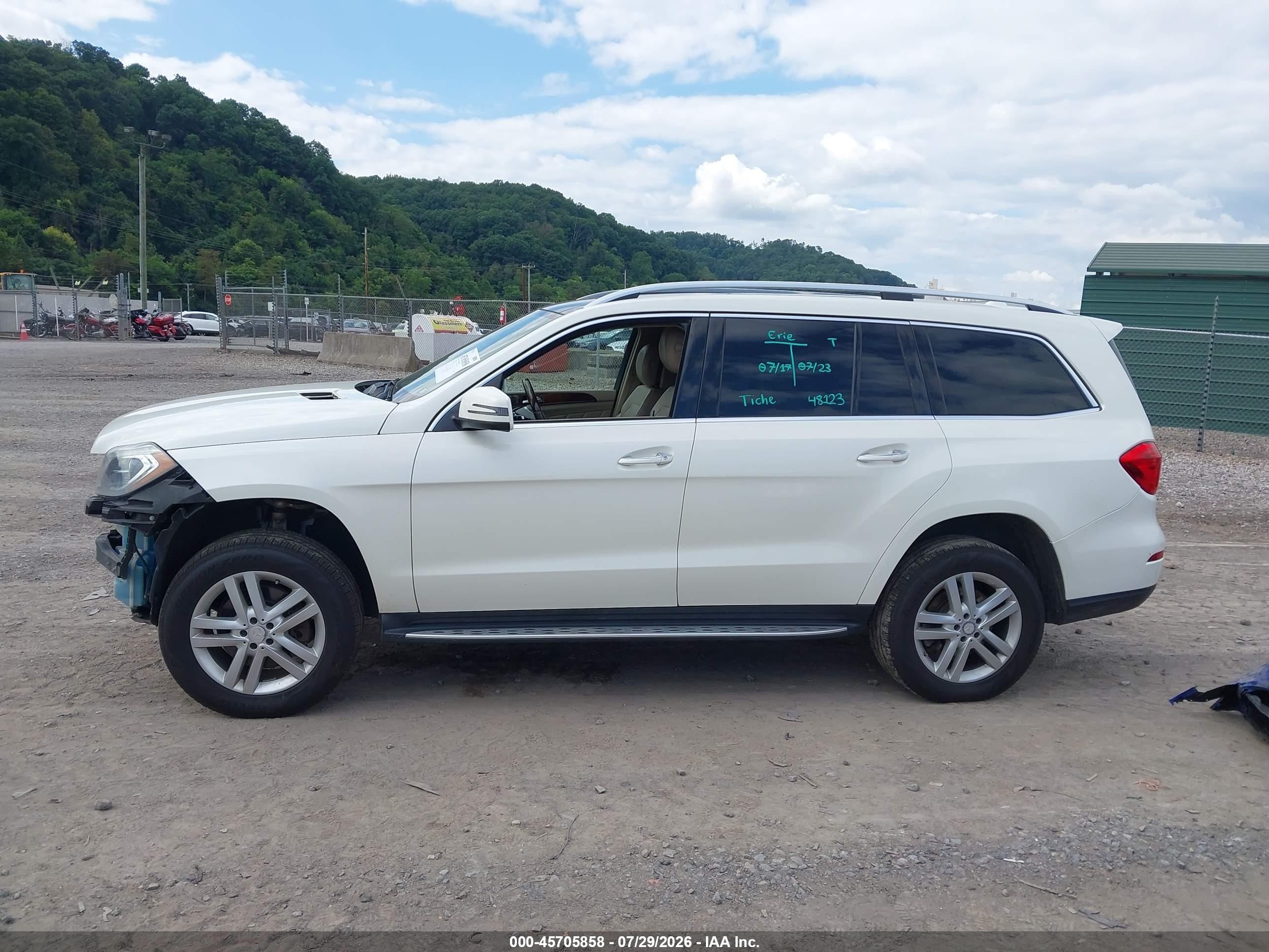 2014 Mercedes-benz Gl 350 Bluetec 4matic White vin: 4JGDF2EE0EA331044