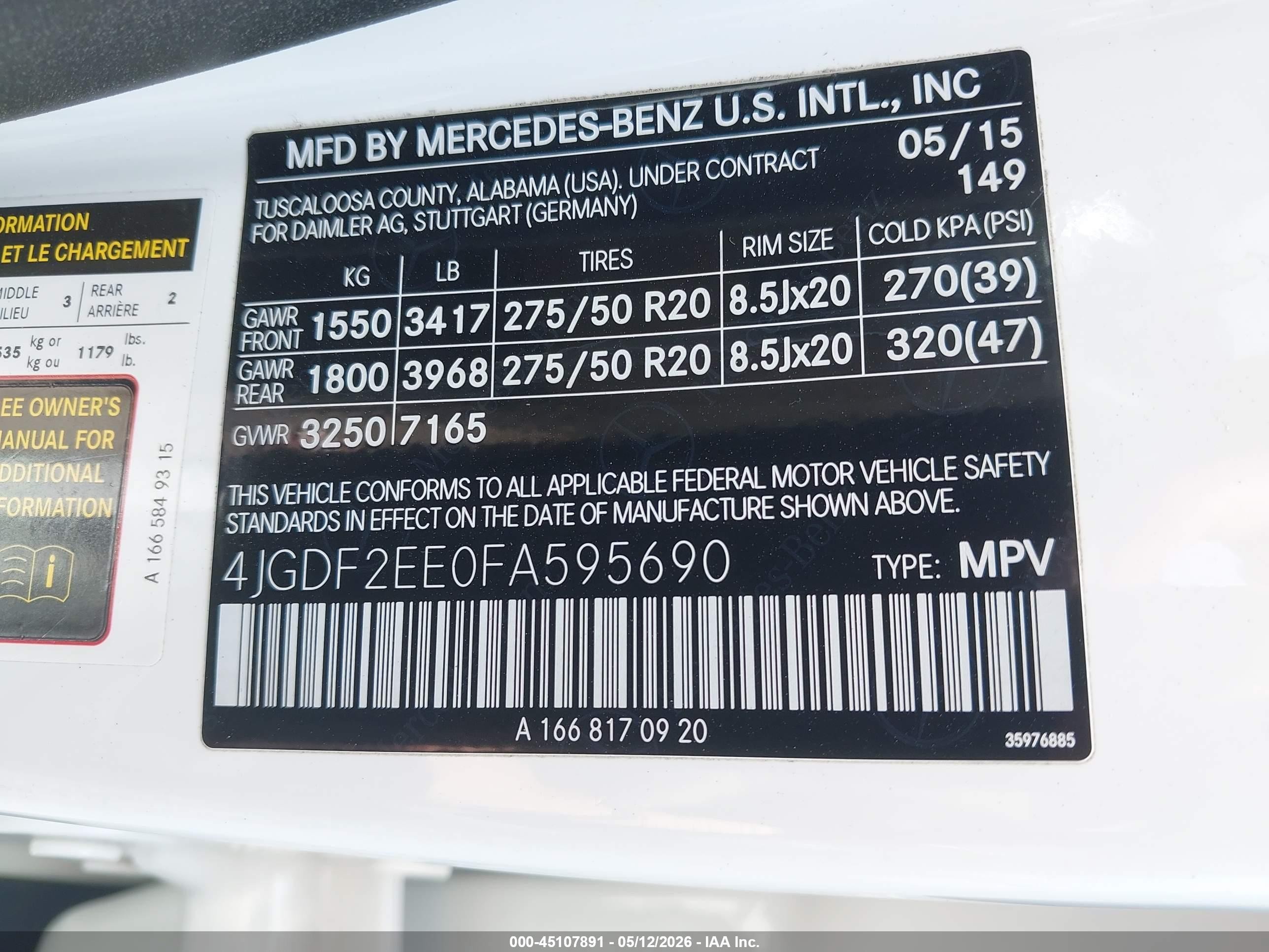 2015 Mercedes-benz Gl 350 Bluetec 4matic Белый vin: 4JGDF2EE0FA595690