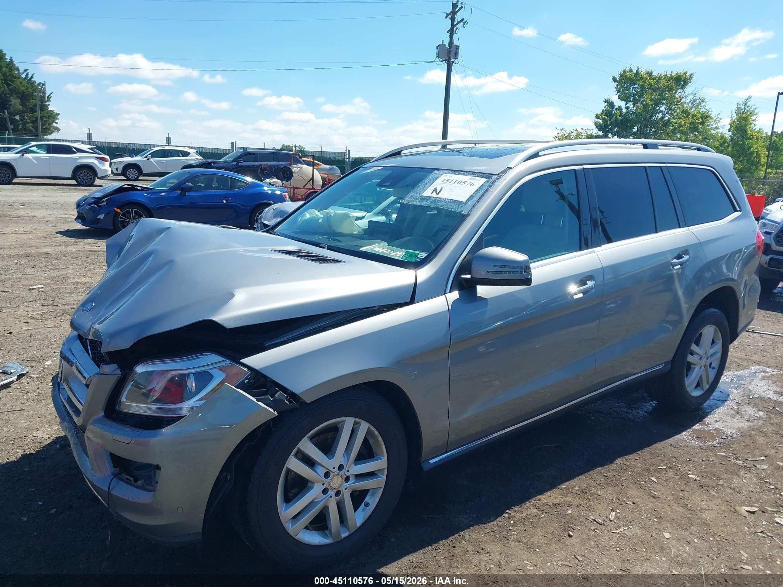 2014 Mercedes-benz Gl 350 Bluetec 4matic Silver vin: 4JGDF2EE1EA364313