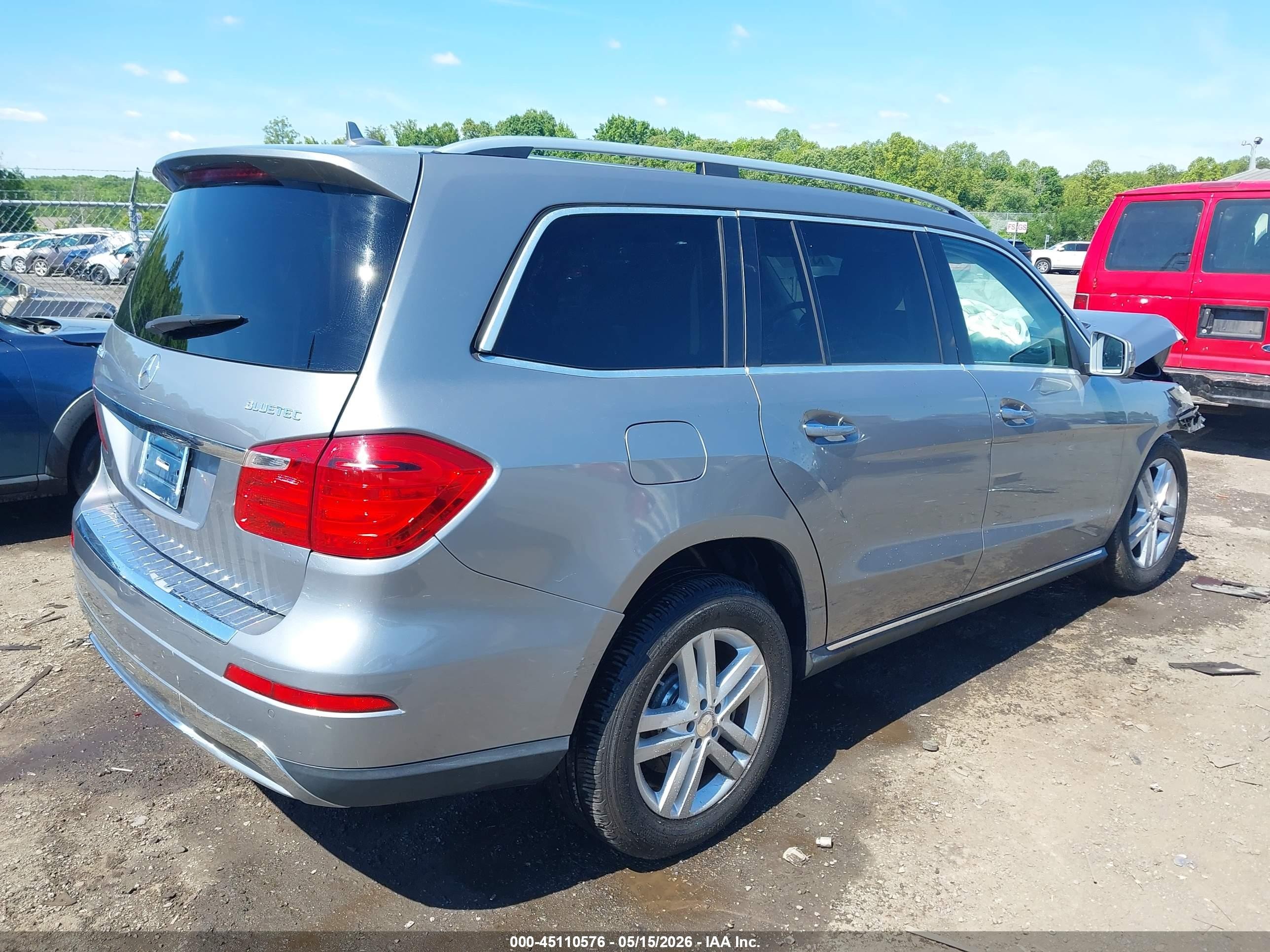 2014 Mercedes-benz Gl 350 Bluetec 4matic Silver vin: 4JGDF2EE1EA364313